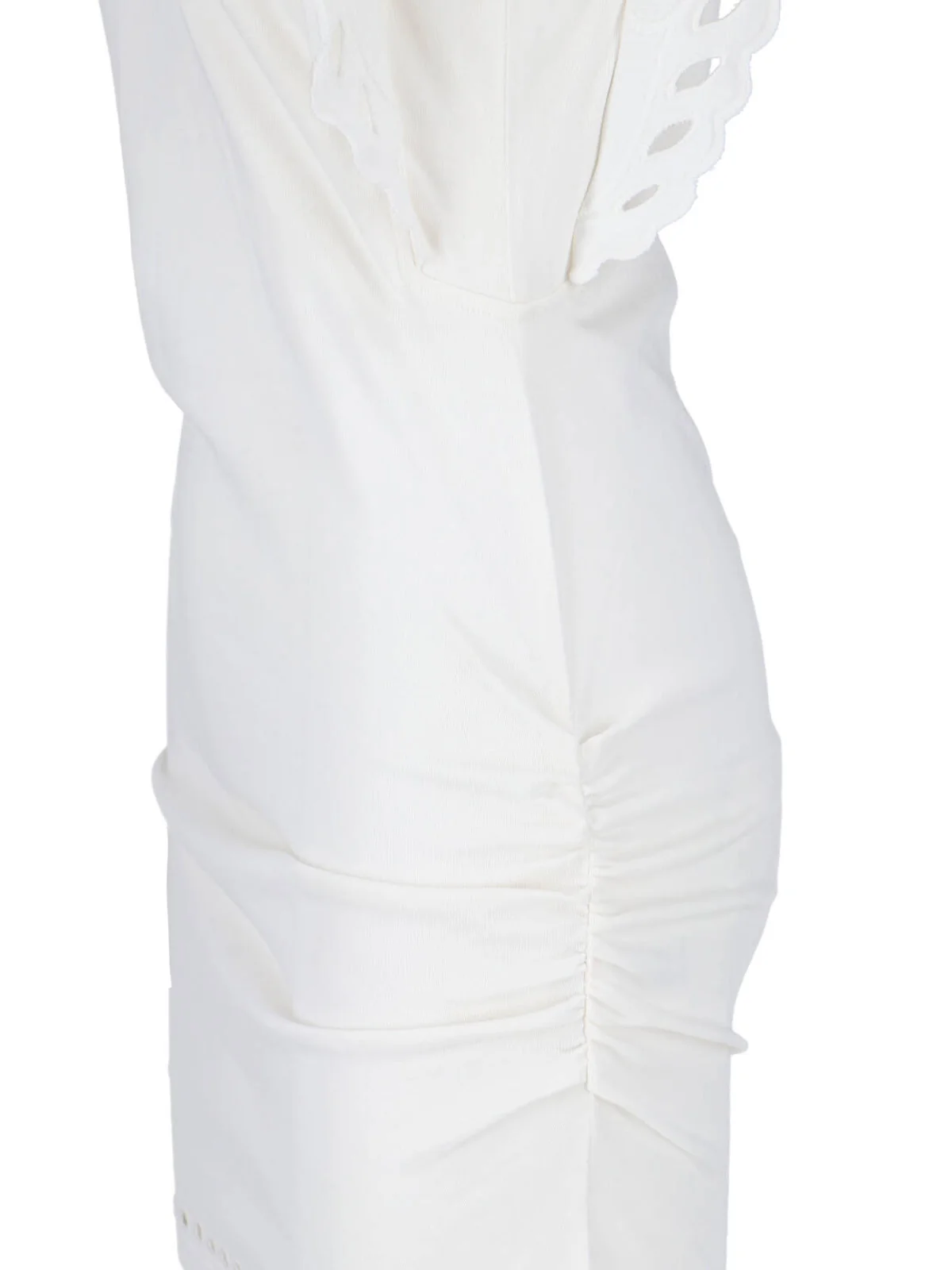 Marant Etoile Cotton Poplin Dress with Flowy Finish - Image 3