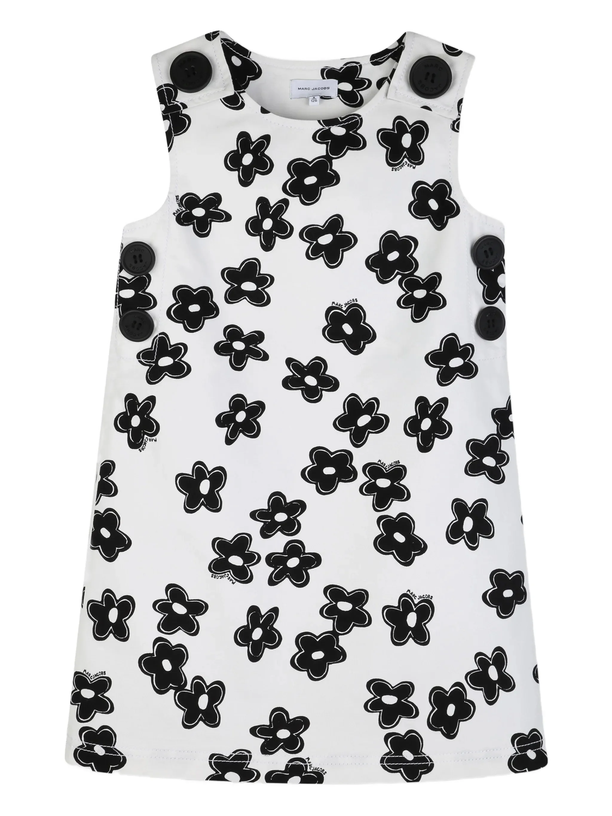 Marc Jacobs Floral Print Sleeveless Dress with Button Fastening