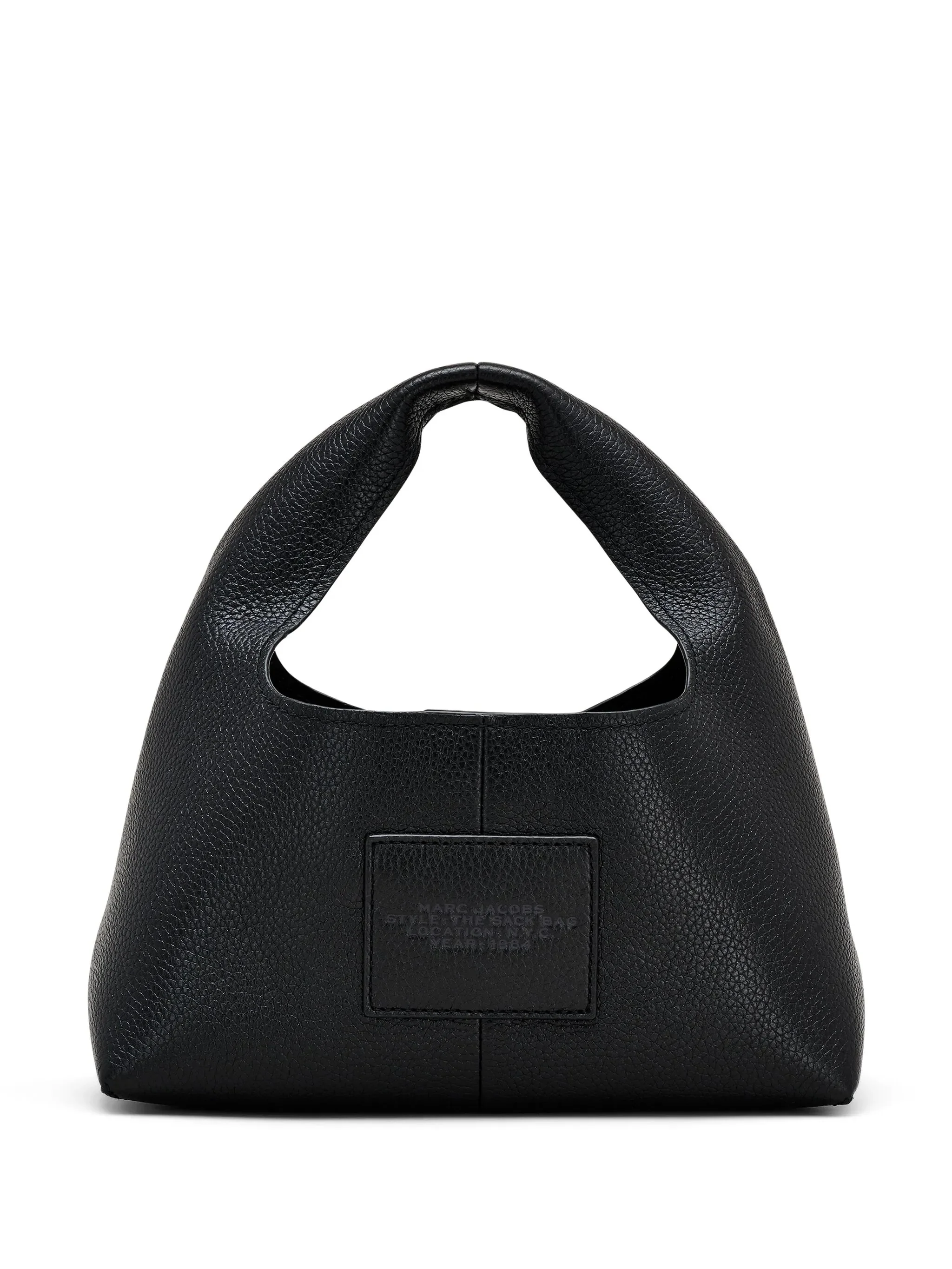 Marc Jacobs Structured Top-Handle Leather Bag with Logo Print - Image 3