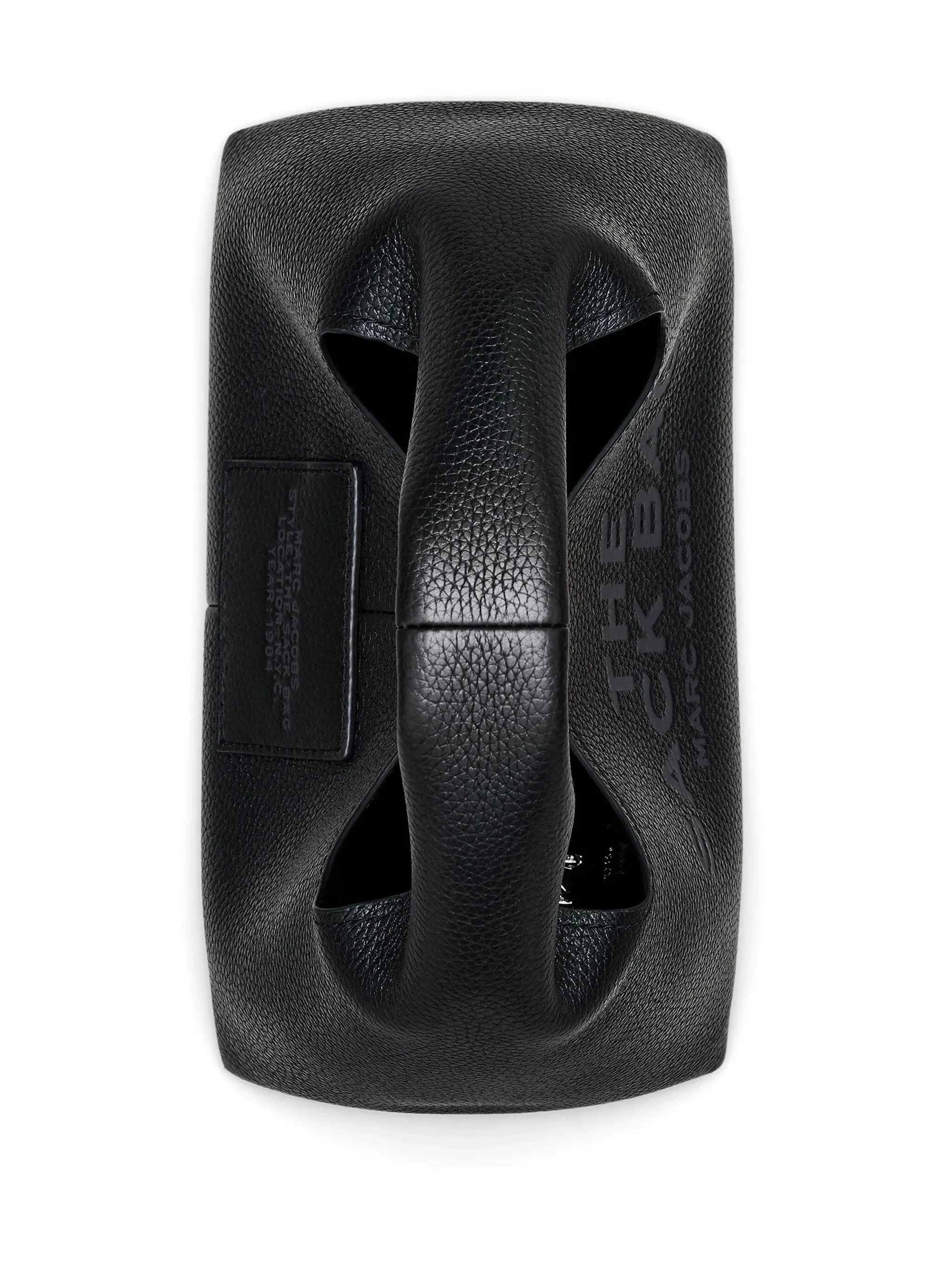 Marc Jacobs Structured Top-Handle Leather Bag with Logo Print - Image 5