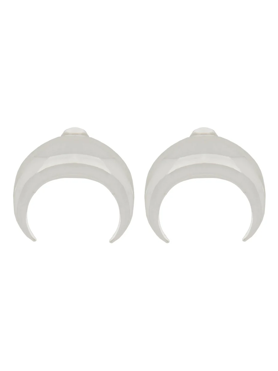 MARINE SERRE Regular Brass Moon Mini Earrings - Image 2