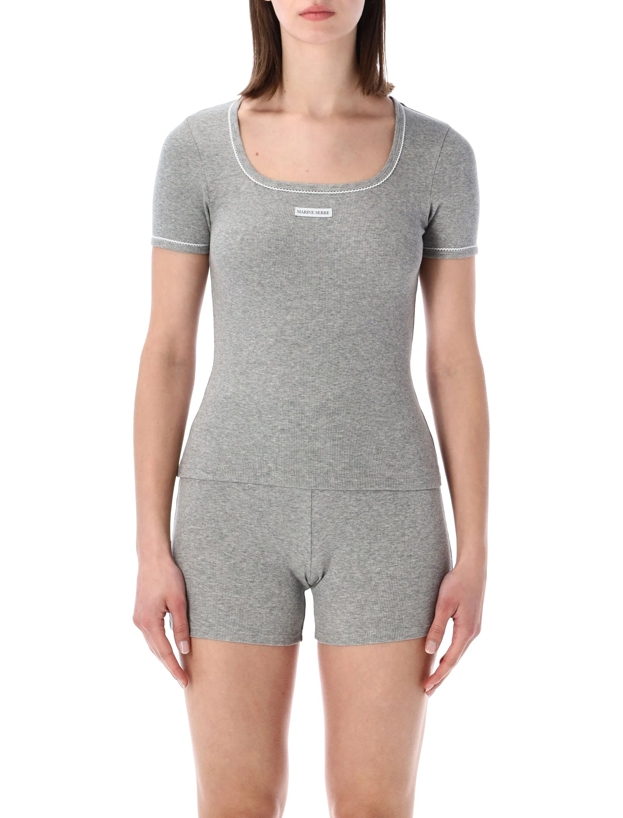 Marine Serre Sleek Square Neck T-shirt - Size S