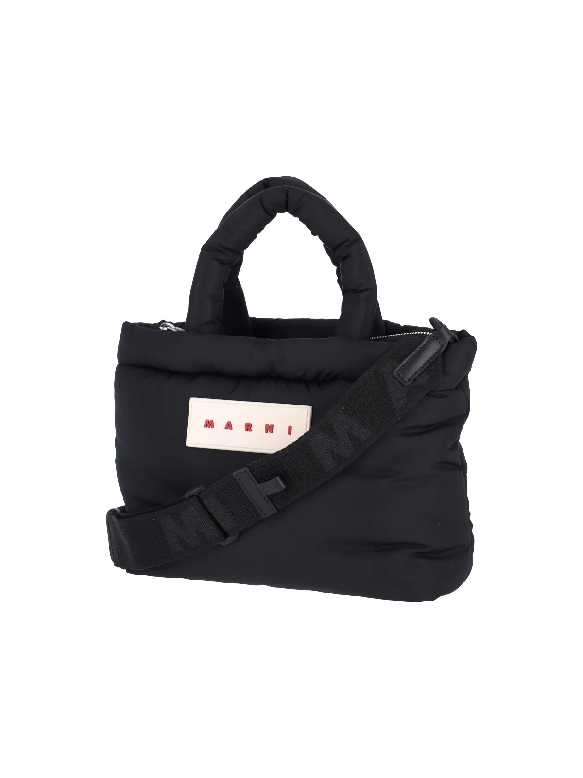 Marni Structured Mini Shoulder Bag with Leather Contrast - Image 2