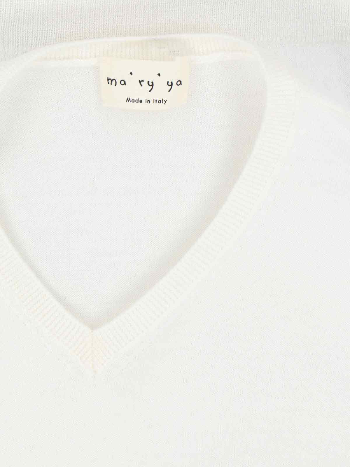 Ma'ry'ya Soft Natural Wool & Silk Cashmere Sweater - Image 3