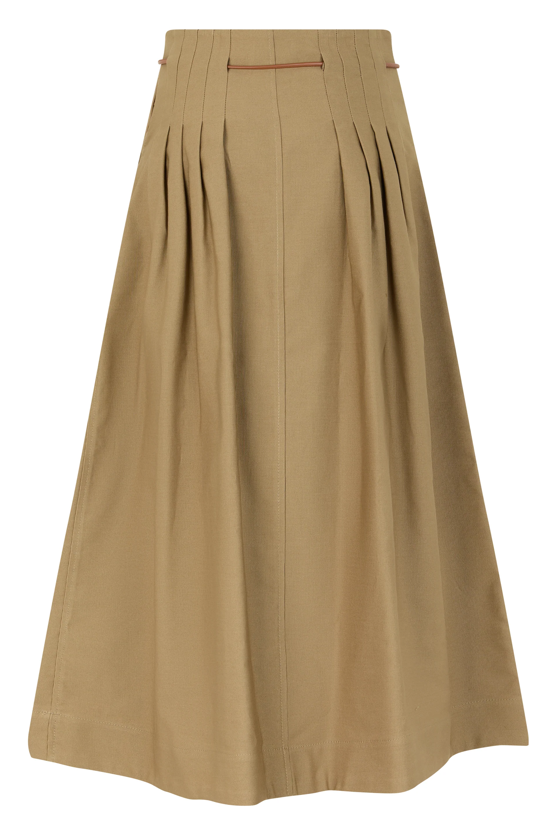 Max Mara Pleated Long Skirt with Adjustable Waist Ribbon Closure - Image 2