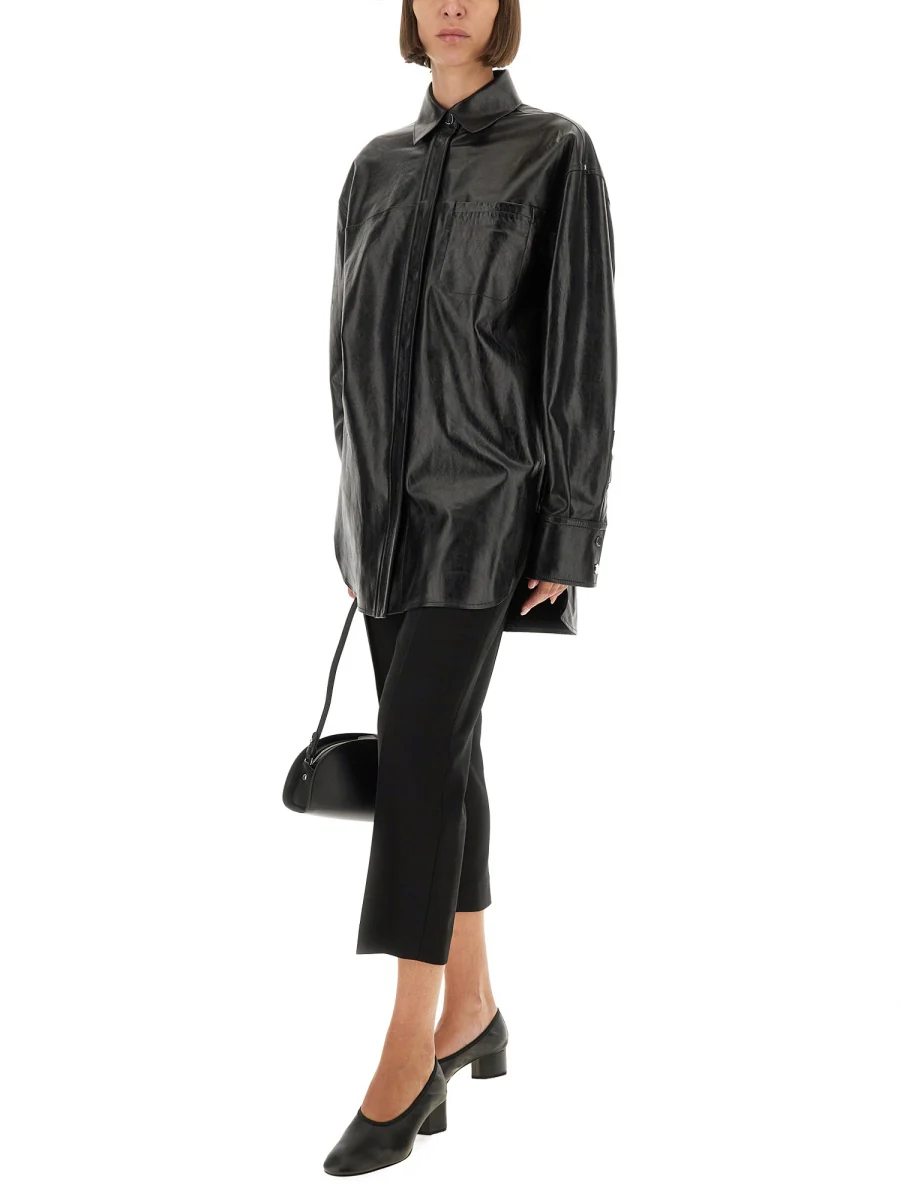 MAX MARA SPORTMAX Borel Oversized Nappa Leather Shirt - Image 2