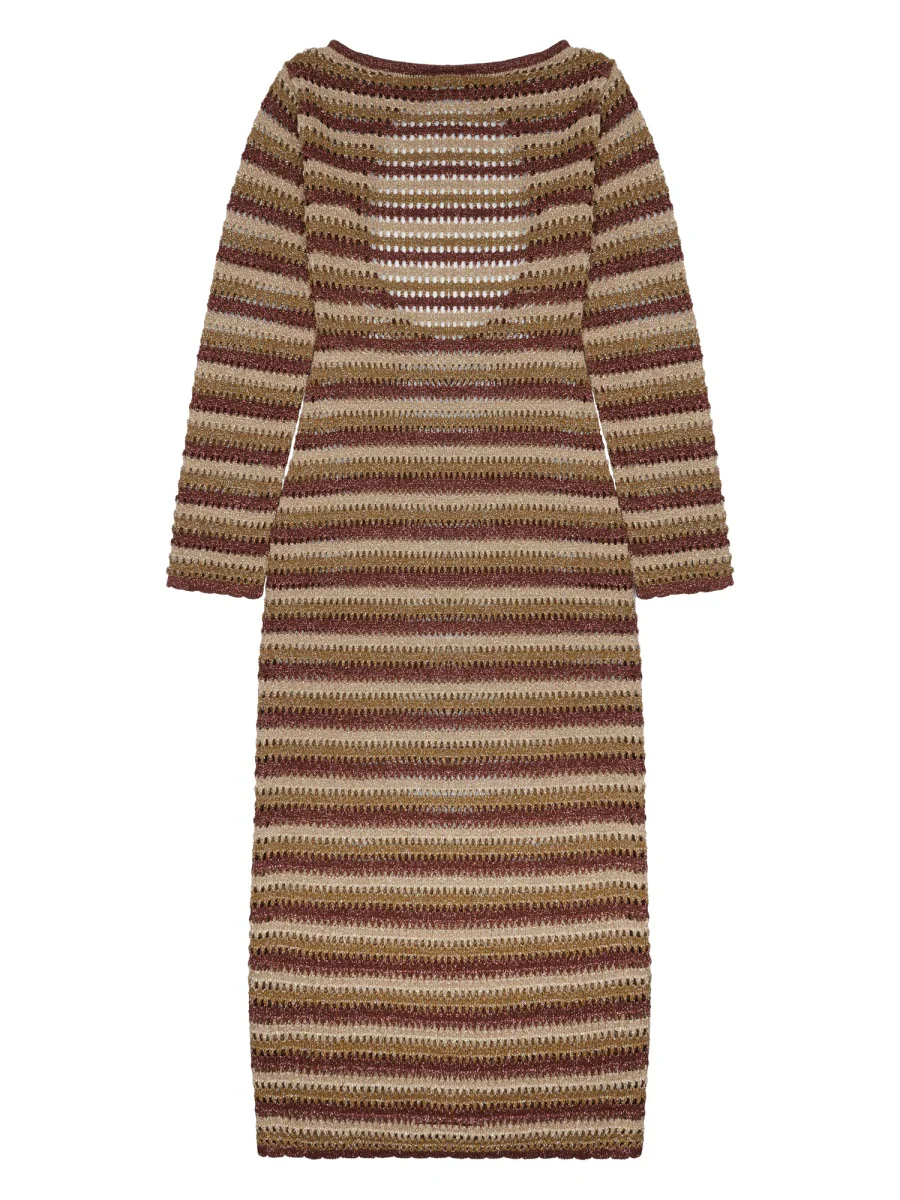 Mc2 Saint Barth Viscose Blend Midi Dress Made in Italy