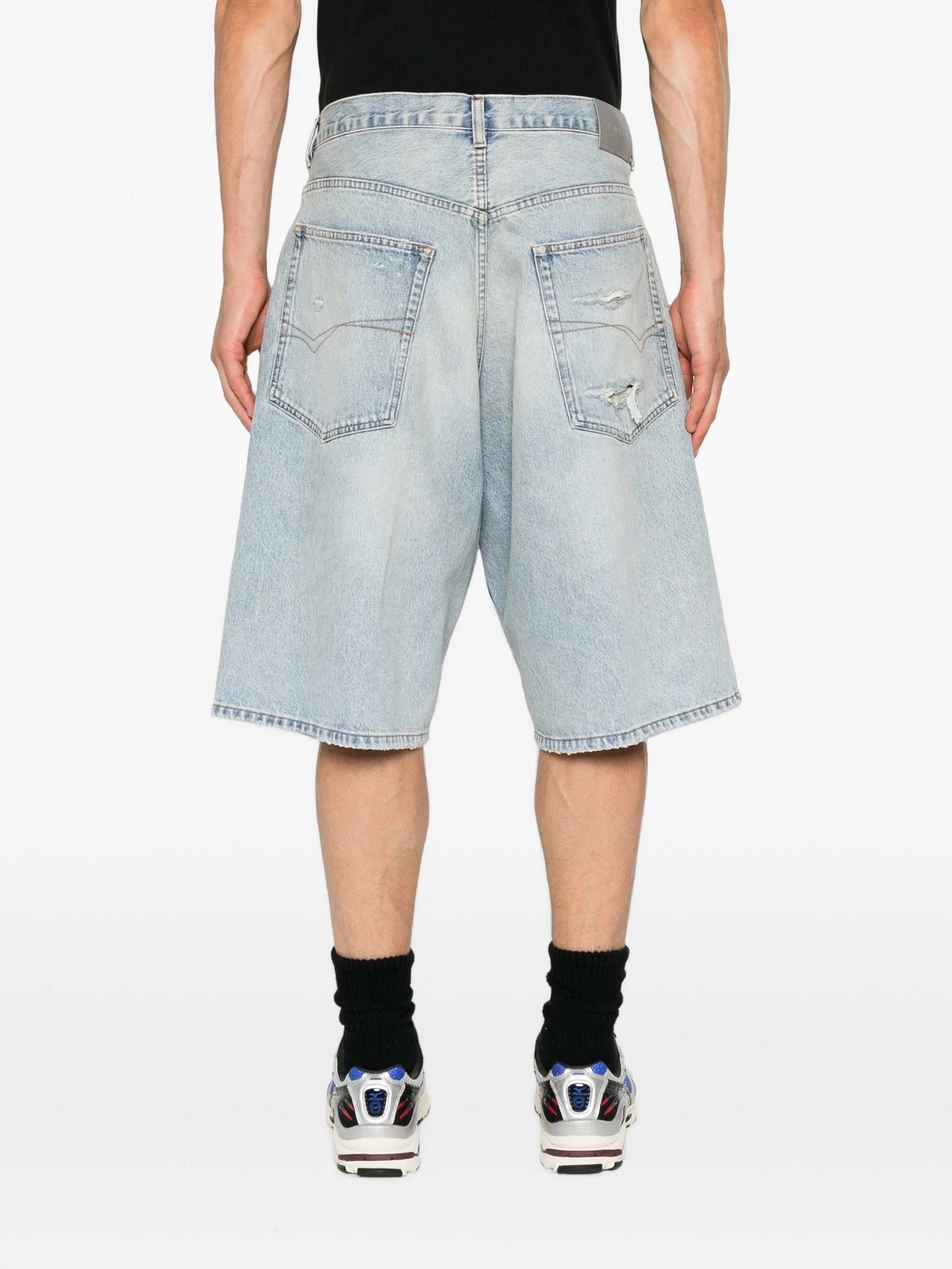 Men's Balenciaga Light Wash Denim Shorts - Image 5