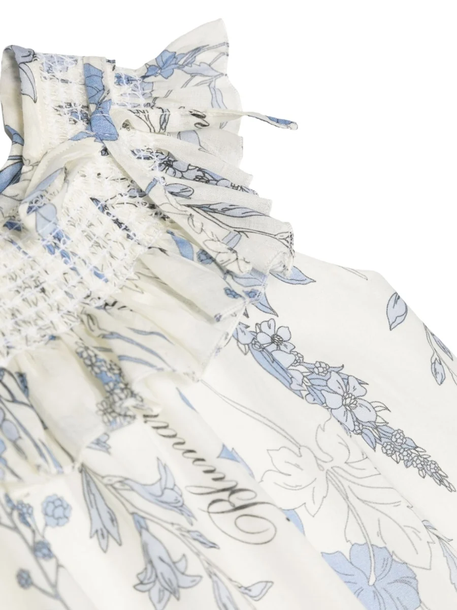 Miss Blumarine Mini Floral Romper for Baby Girls - Image 3