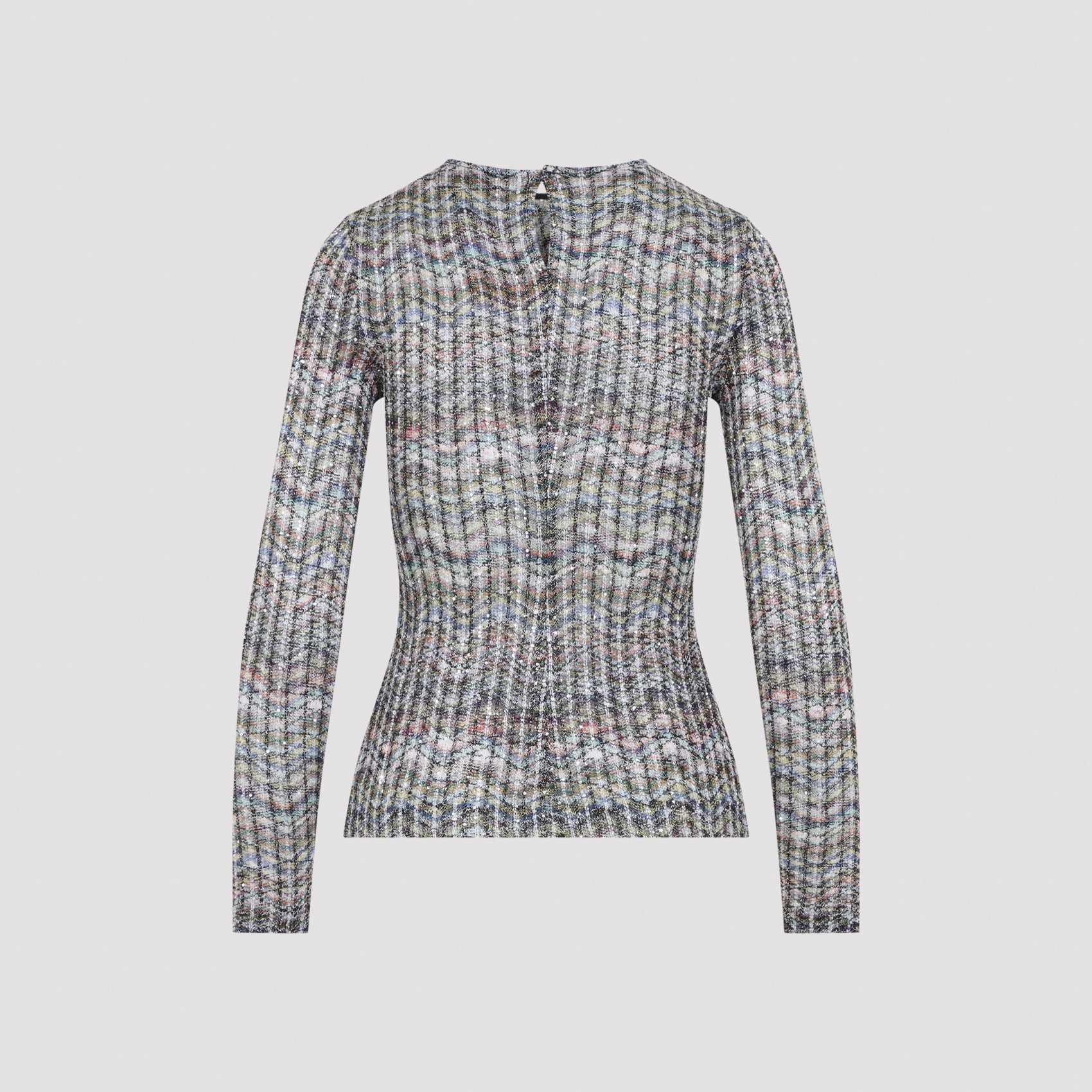 Missoni Women’s Viscose Crewneck Sweater with Mesh Detail - Image 4