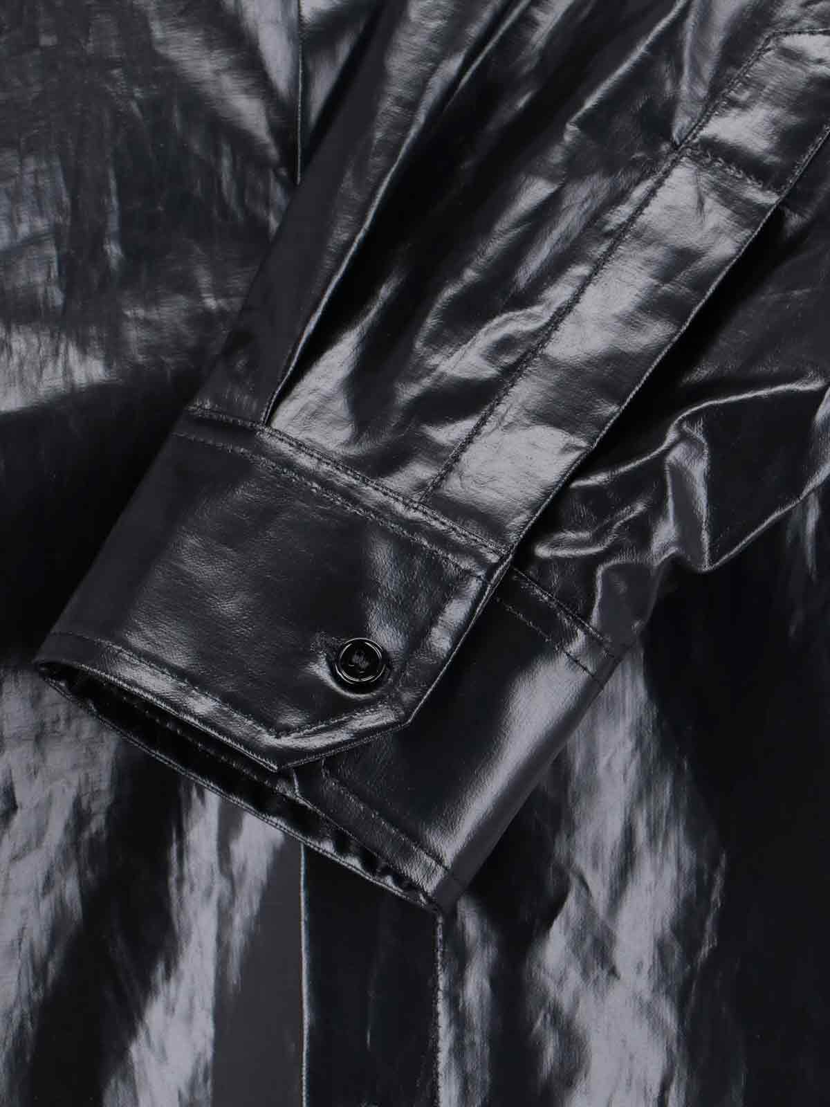 Mm6 Maison Margiela Men’s Linen Shirt with Polyurethane Coating - Image 5