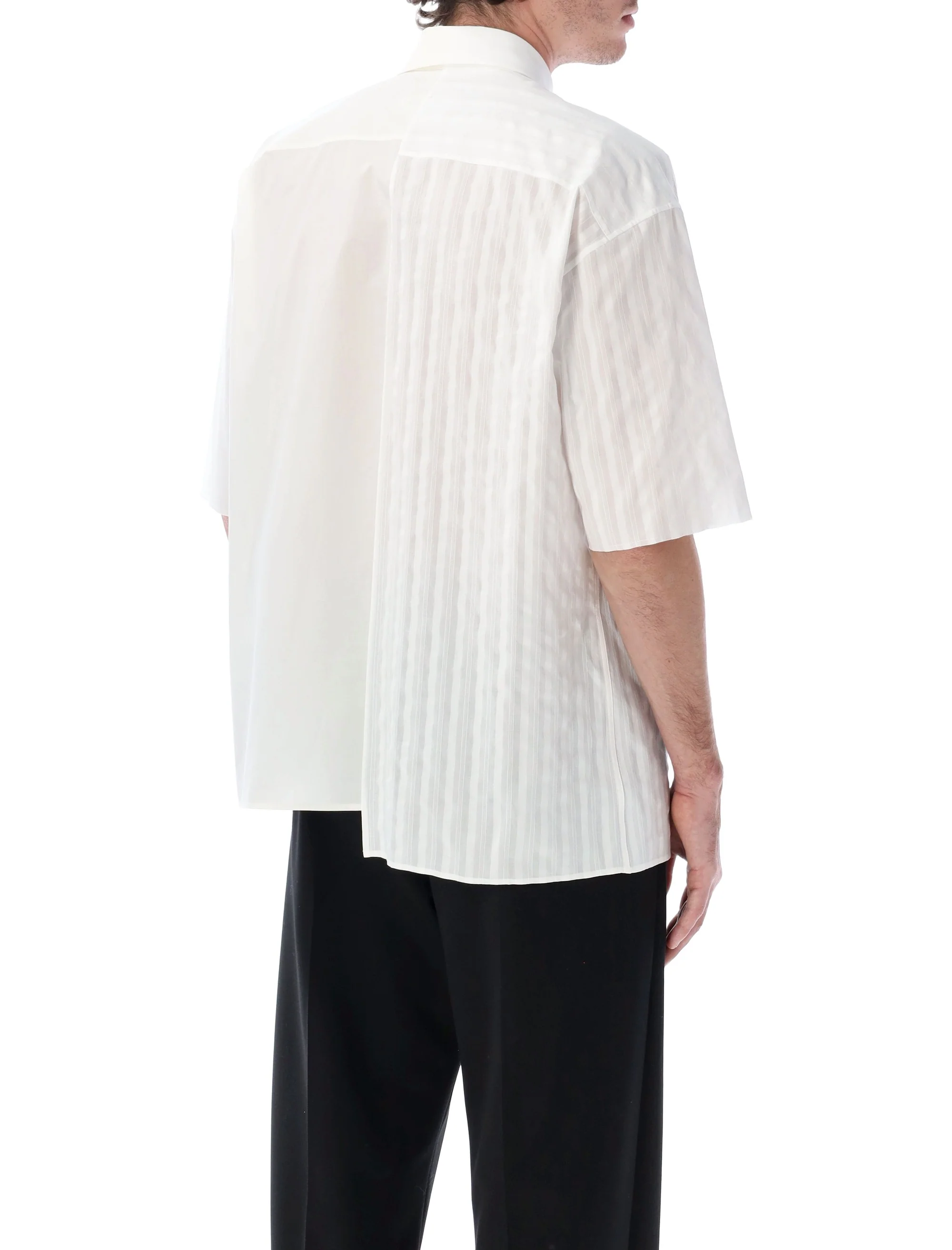 Mm6 Maison Margiela Two-Tone Short Sleeve Shirt - Size 48 - Image 2