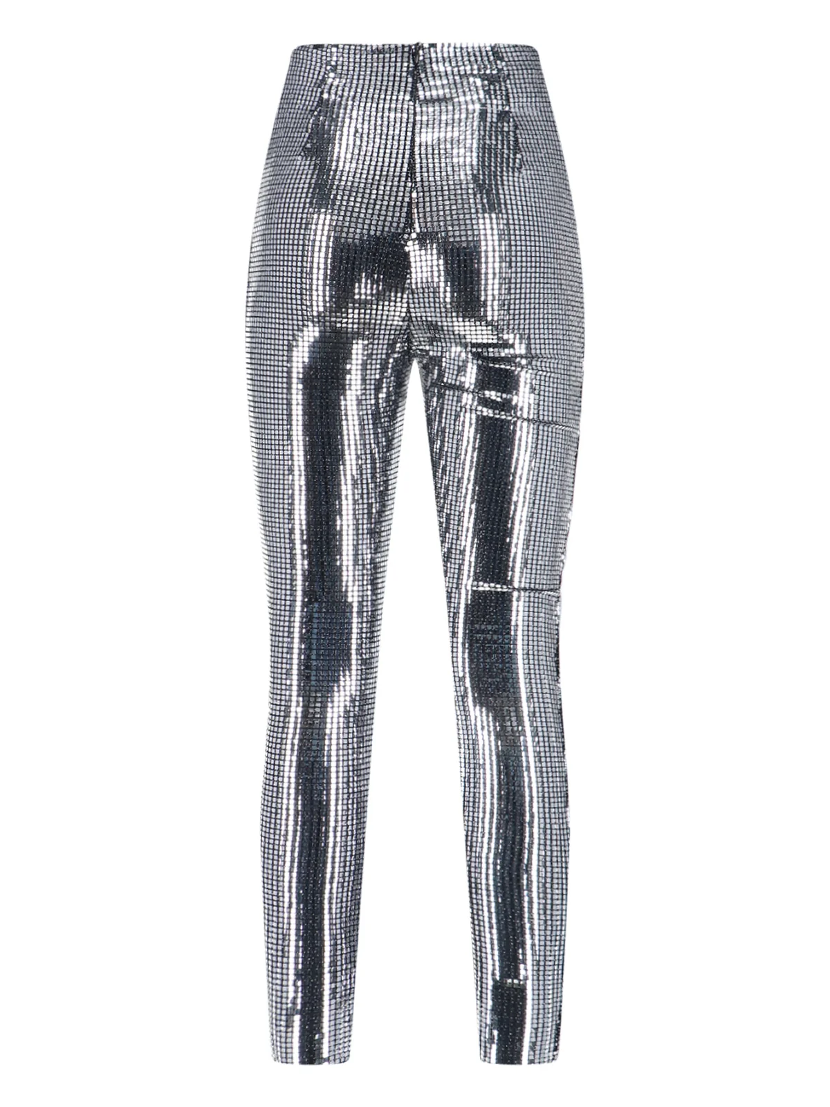 Mm6 Maison Margiela Women’s Metallic-Thread Stretch Trousers - Image 2