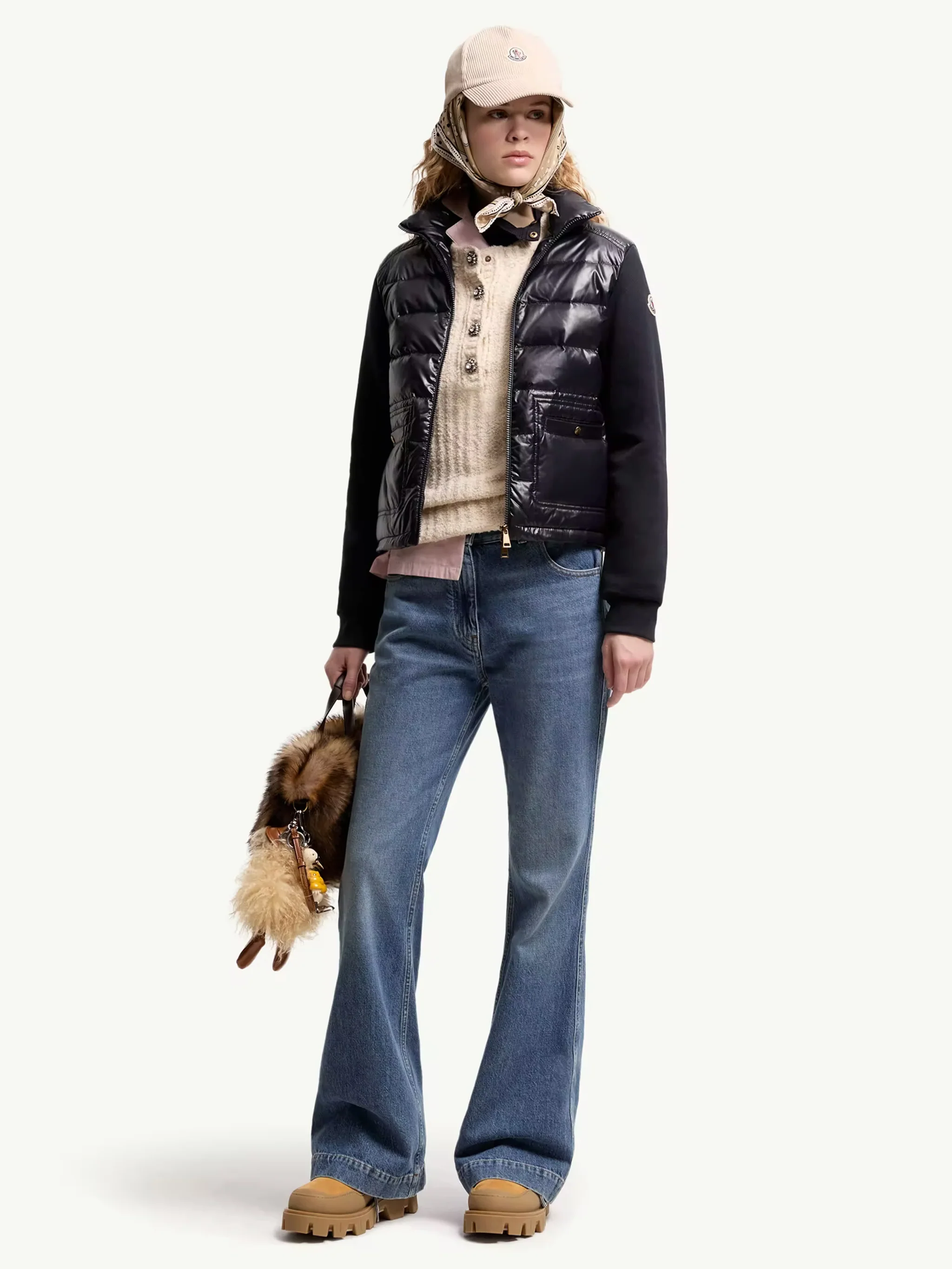 Moncler Down-Filled Stand Collar Zip Closure Sweater - Size S - Image 2