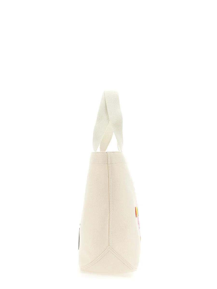 MONCLER GENIUS Cotton Canvas Shopping Bag with Front Print, Leather Logo Patch at the Back and a Double Handle - Image 4