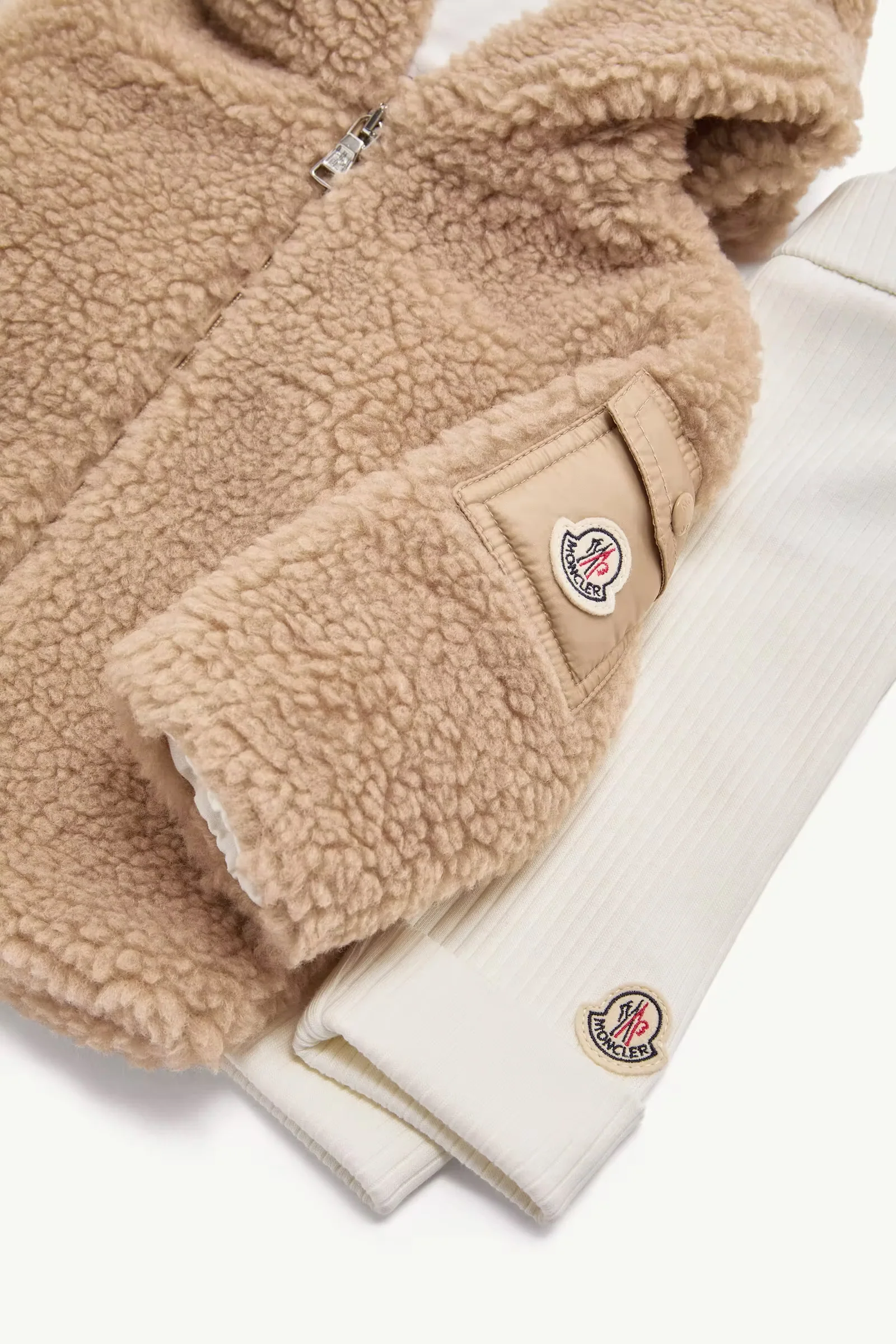 Moncler Kids Kids Zip-Up Teddy Hoodie & Leggings Set - Image 4