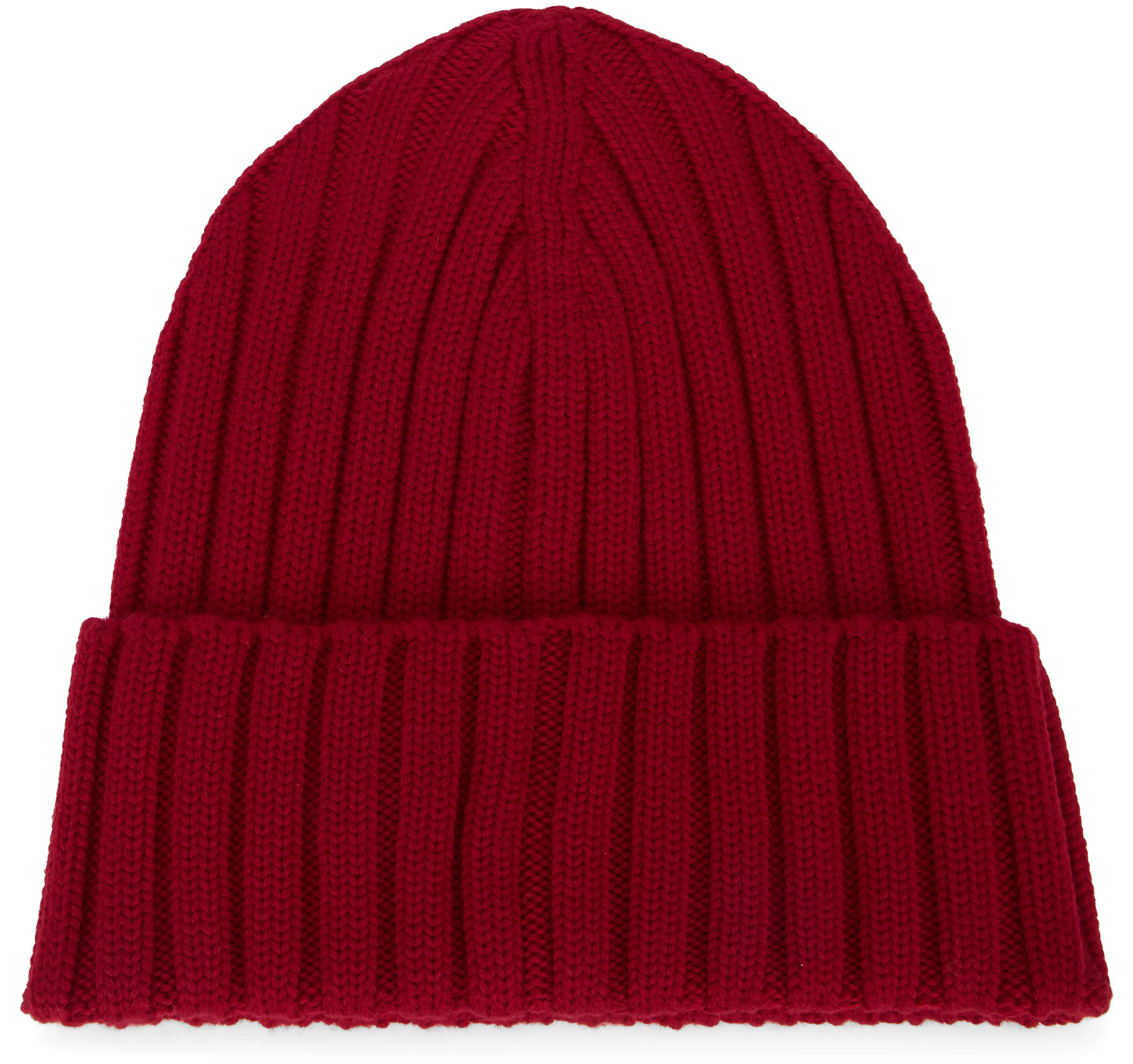 Moncler Ribbed Wool Beret Hat with Front Logo - Image 3