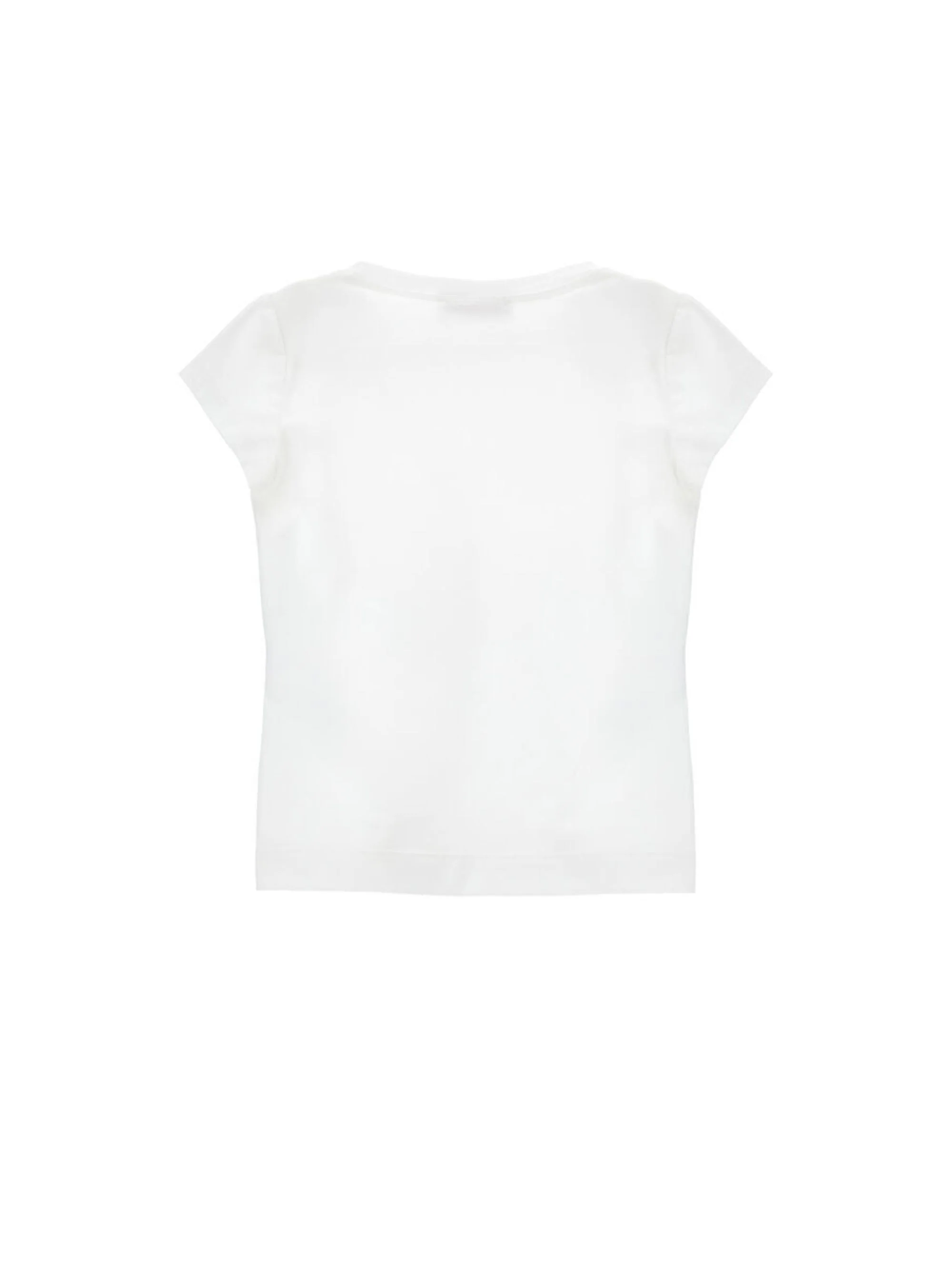 Monnalisa Mini Butterfly Print Short Sleeve Crew Neck T-Shirt - Image 2