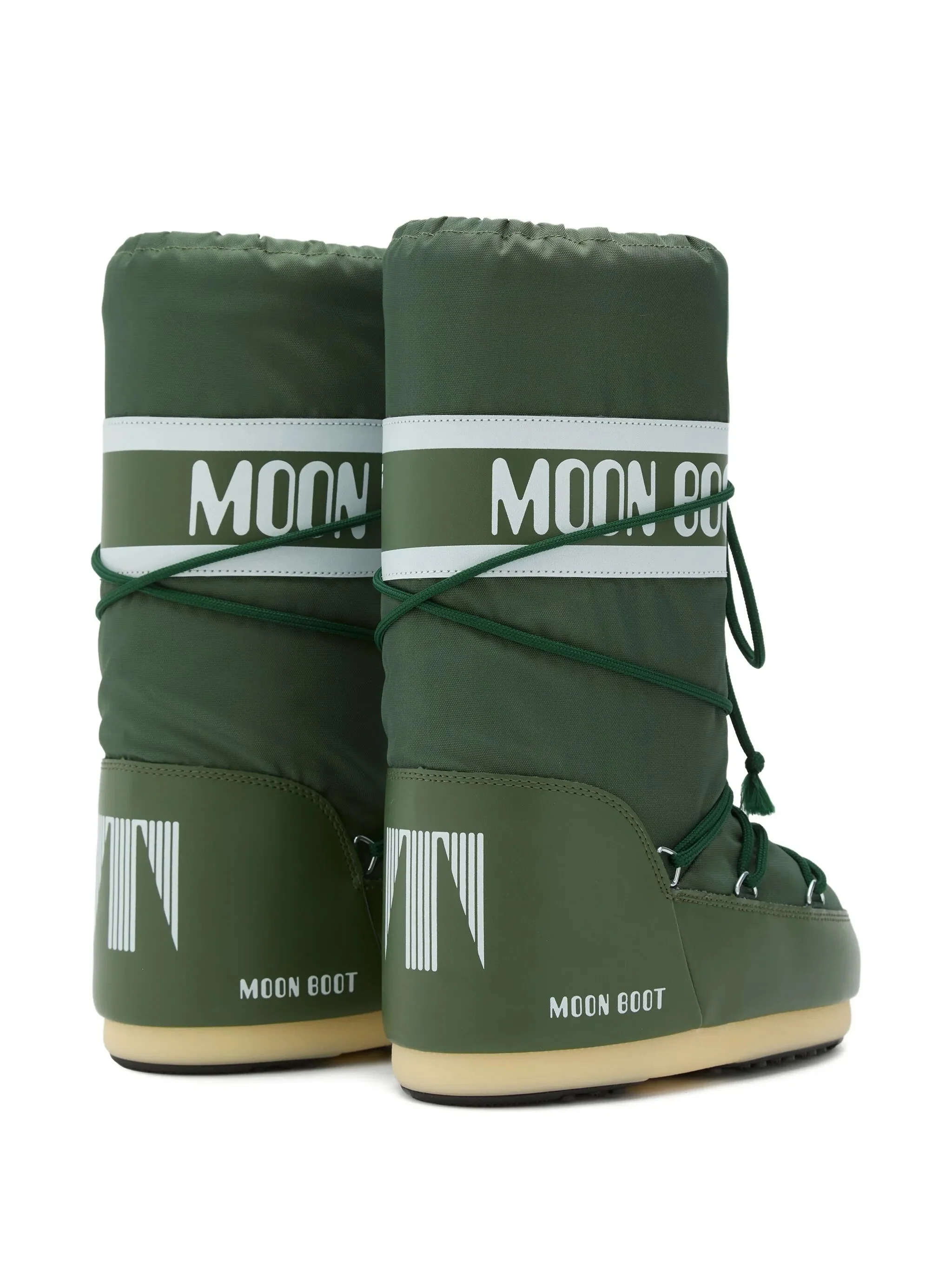 Moon Boot Ambidextrous Water-Repellent Mini Boots with Logo-Print Panel, Metal Eyelets & Criss-Cross Tubular Laces - Image 3