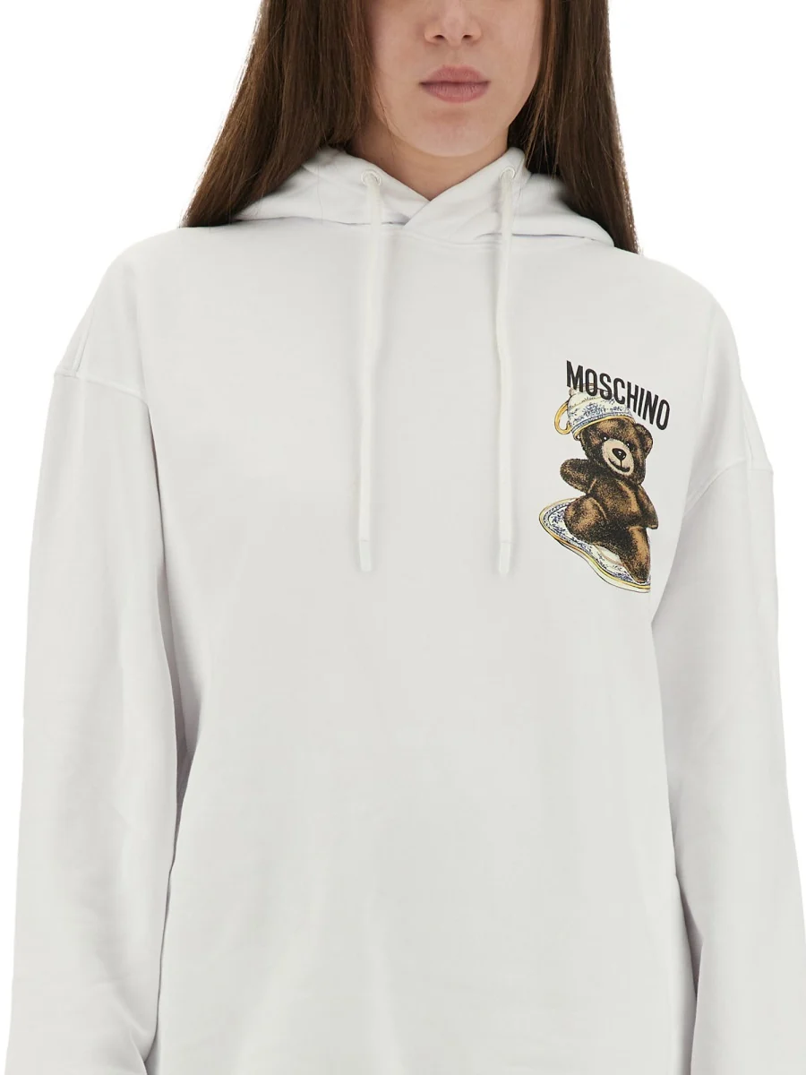 Moschino Regular Fit Teddy Print Sweatshirt - Image 2