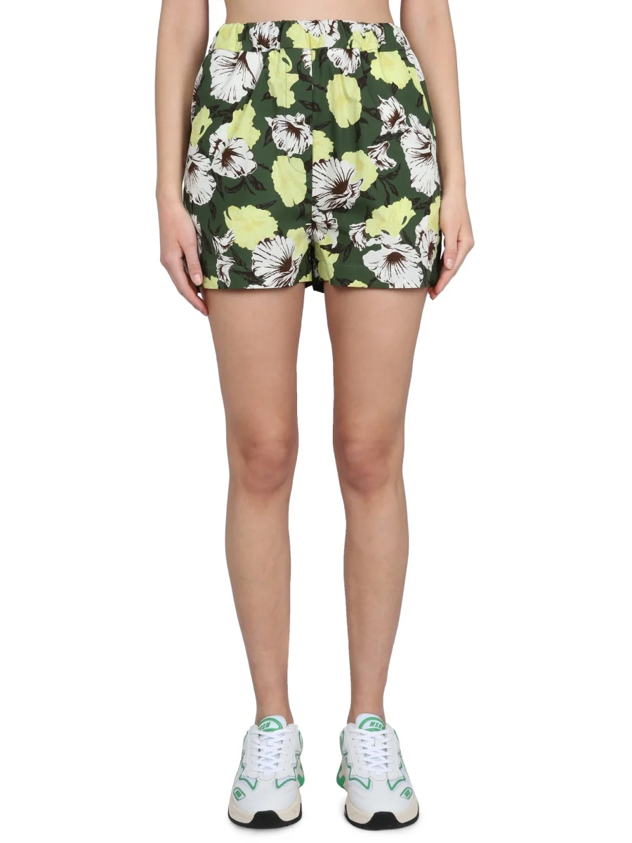 Msgm Elastic Waistband Mini Shorts for Women