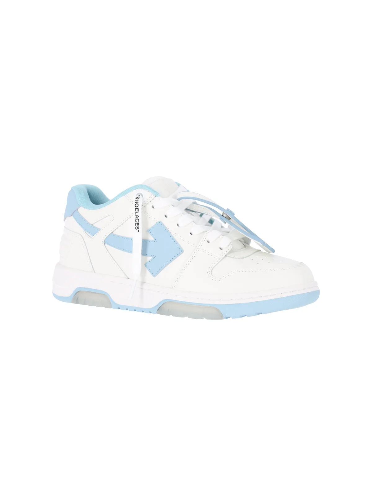 Off-white Bovine Leather & Recycled Fabric High-Top Sneakers for Men - Image 2
