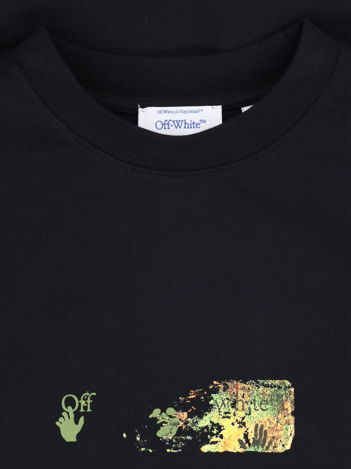 Off-white Graphic 100% Cotton T-Shirt for Men - Image 3