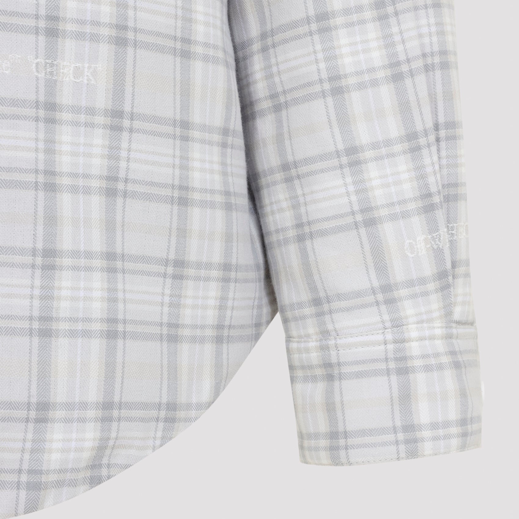 Off-white Men's Check Flannel Padded Overshirt - Image 6