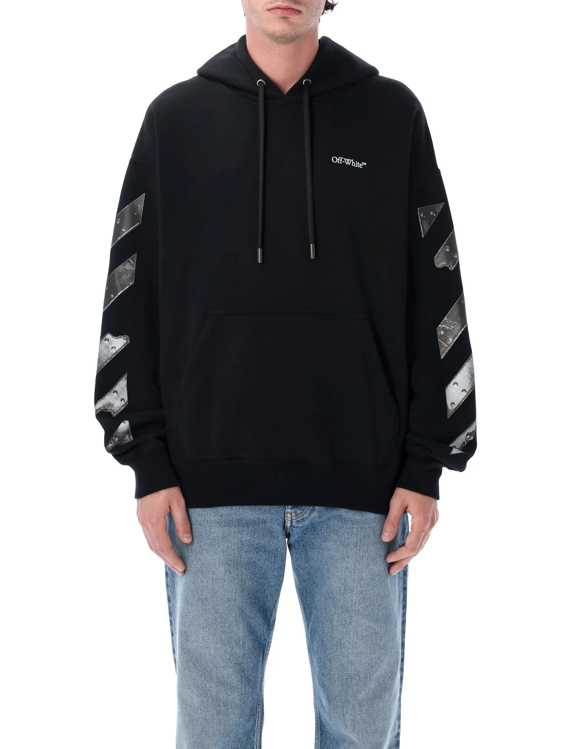 Off-white Metal Arrow Skate Hoodie - Relaxed Fit, Size M