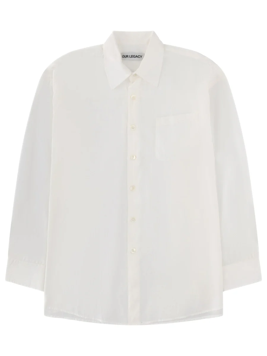 OUR LEGACY Borrowed Shirt Silcot Weave