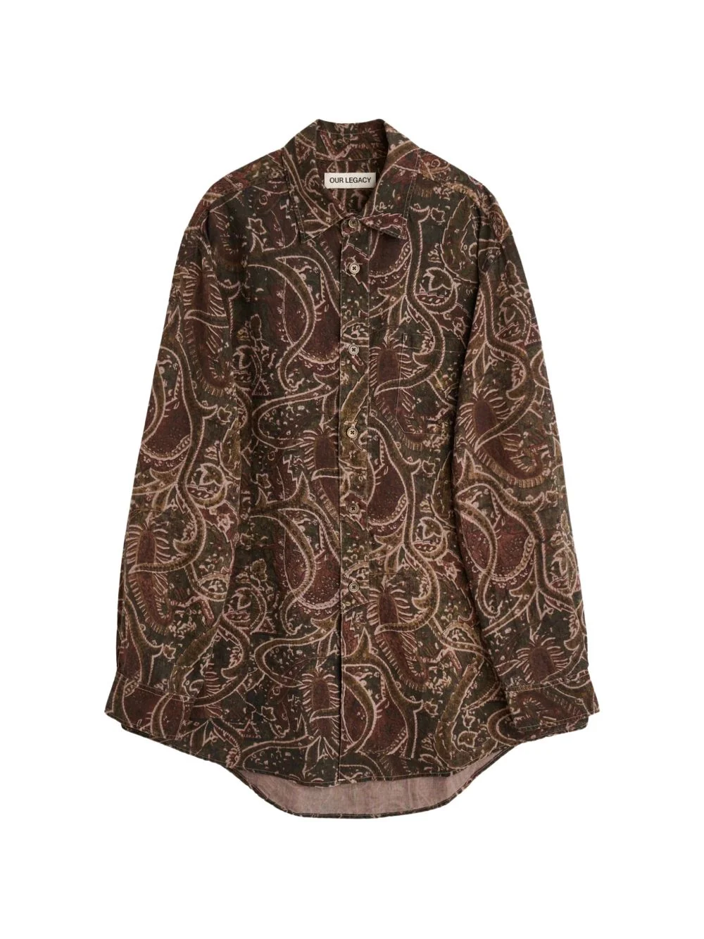Our Legacy Button-Fastening Snake Print Long Sleeve Shirt - Image 6