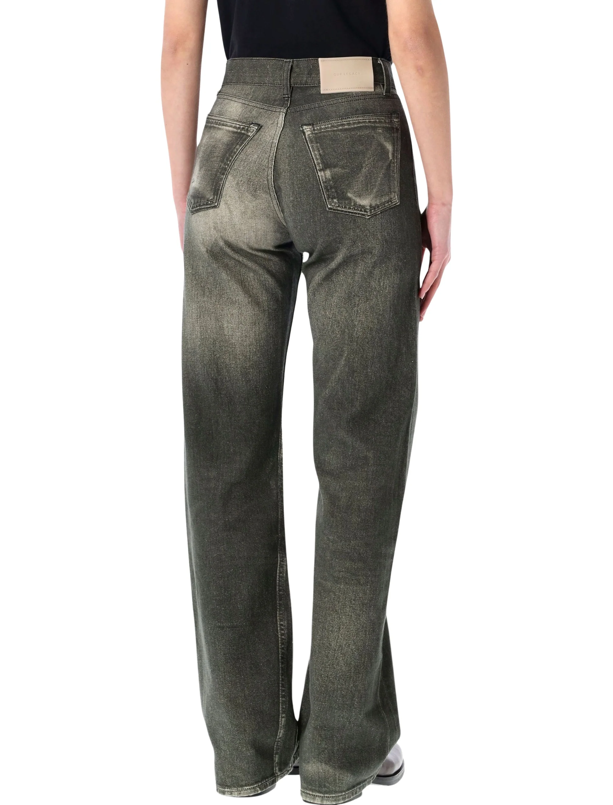 Our Legacy Slight Boot Cut Jeans with Trompe L'Oeil Print - Size 26 - Image 2