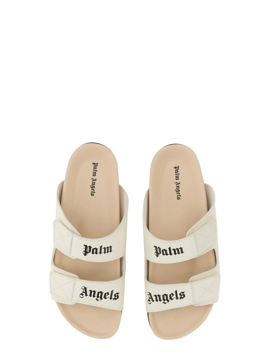 PALM ANGELS Logo-printed Leather Sandals - Image 2
