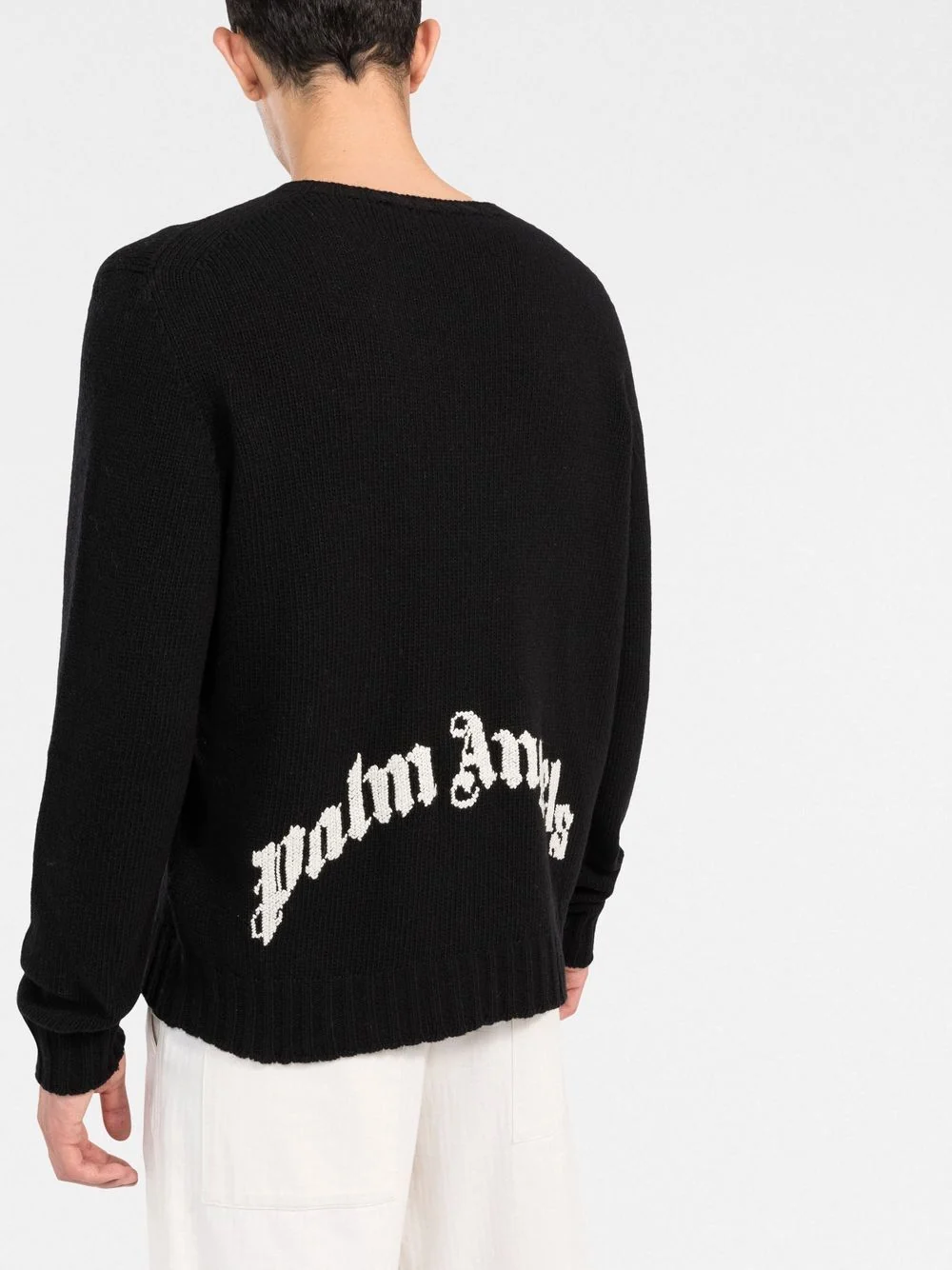 PALM ANGELS Wool Sweater with Logo Embroidery - Image 3