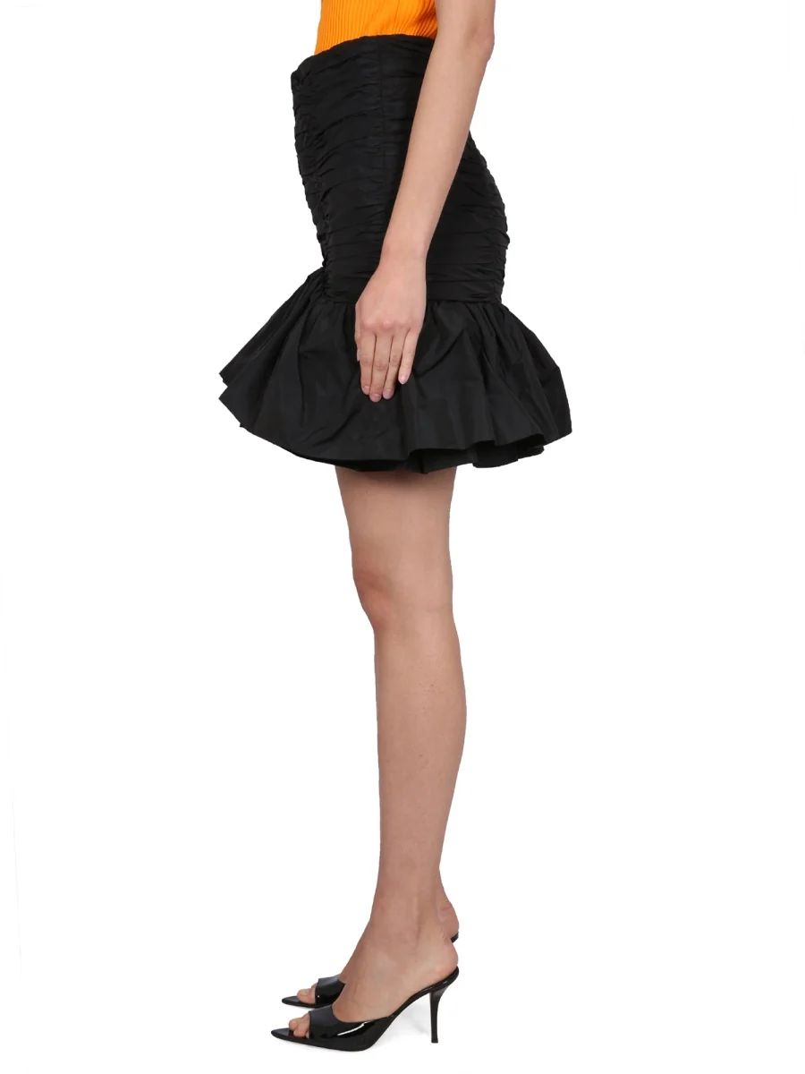 PATOU Ruffled Cotton Gabardine Miniskirt - Image 3