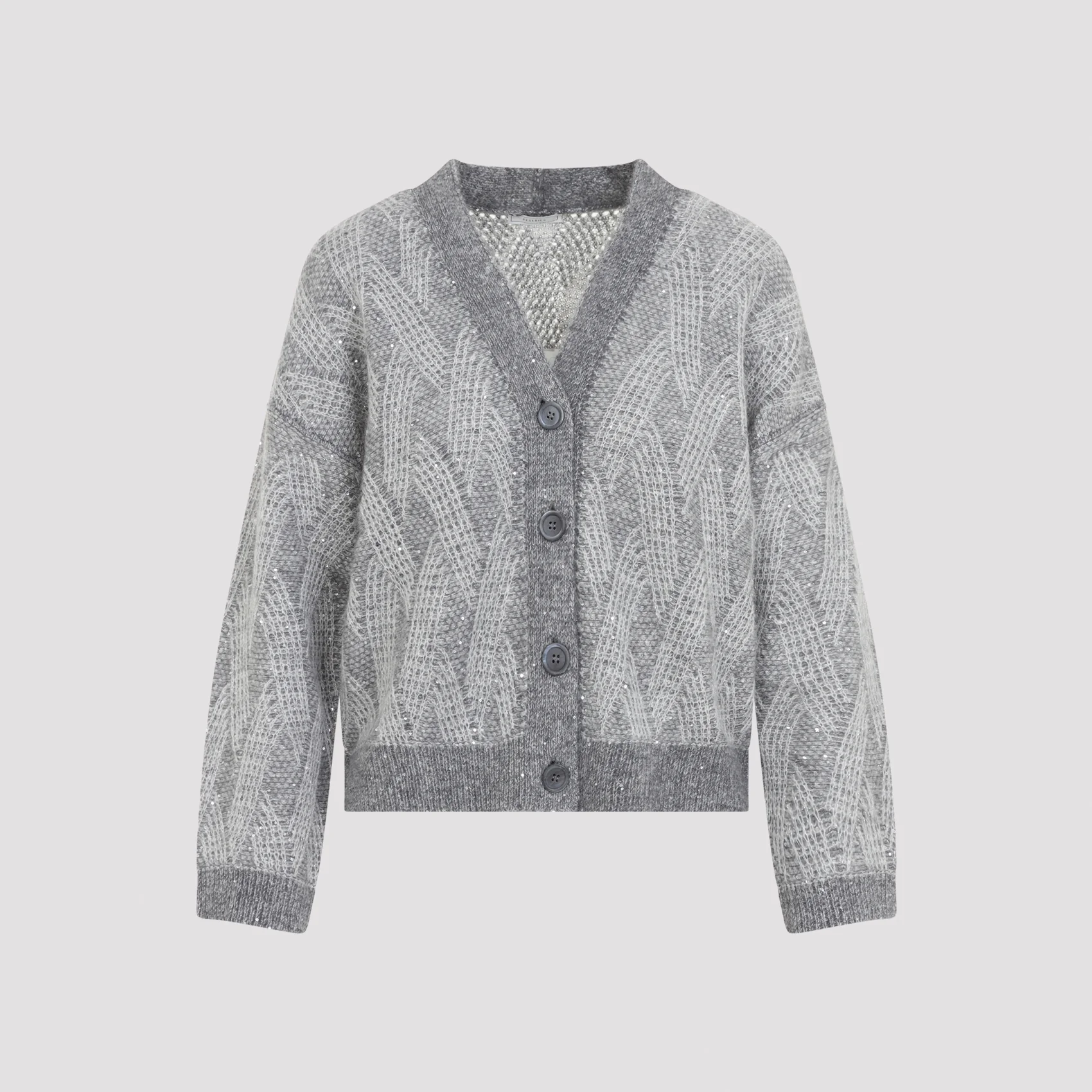Peserico Women’s Textured Blend Cardigan Sweater - Image 3