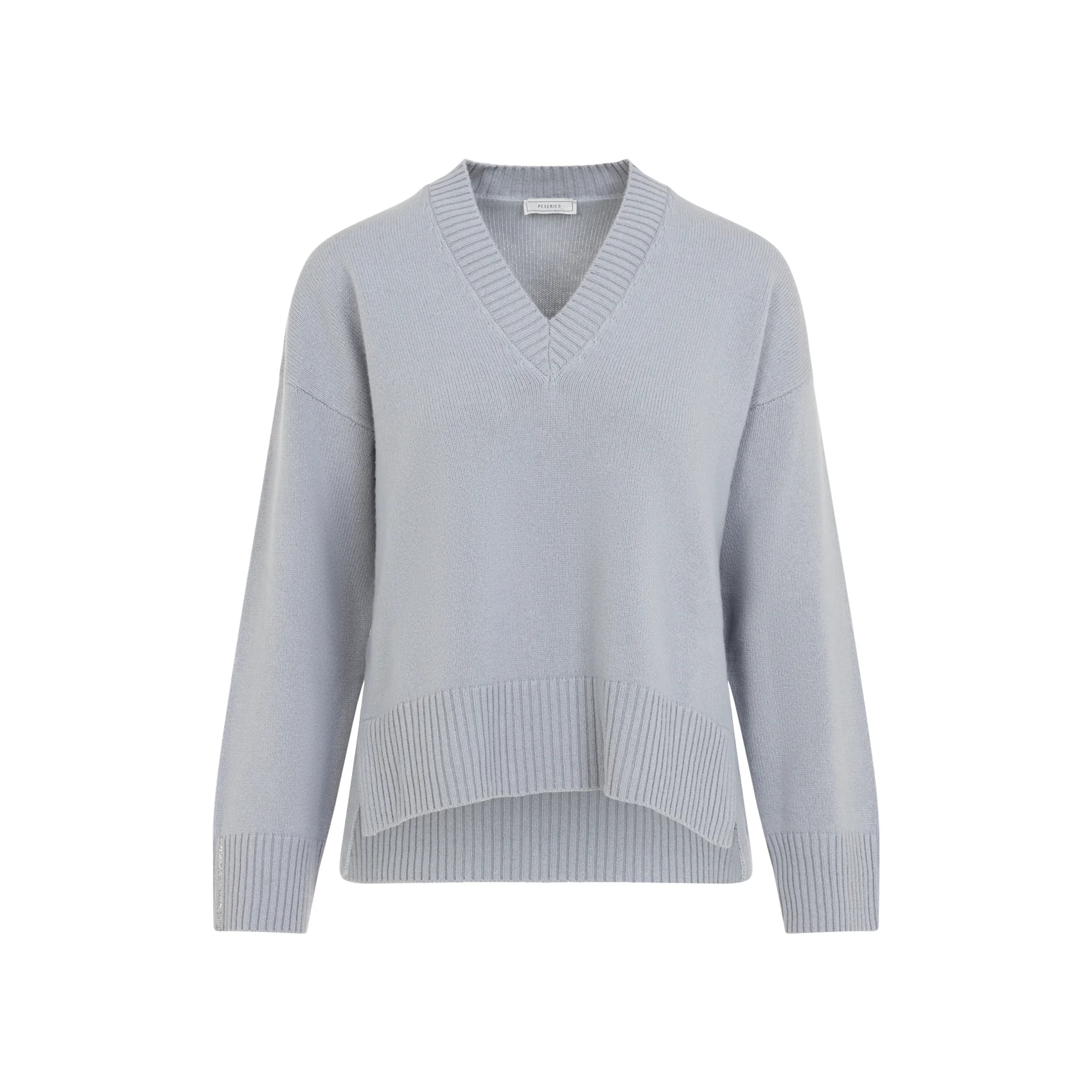 Peserico Women’s V-Neck Wool Silk Cashmere Sweater - Image 2