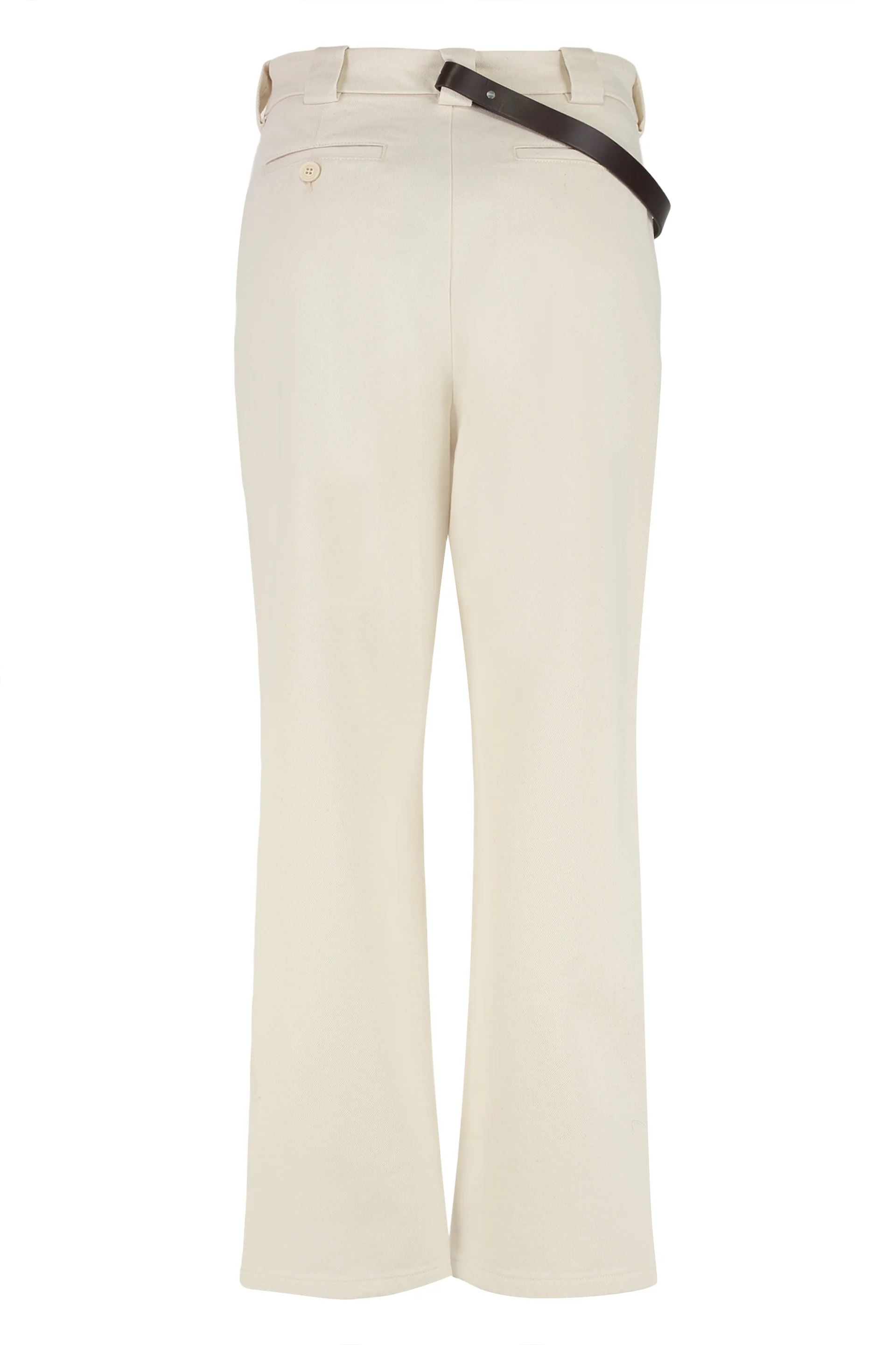 Pinko Paint Cotton Drill Trousers with Belt and Buckle - Image 2