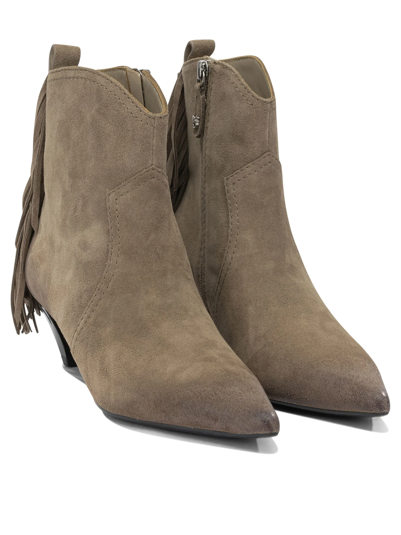 Pinko Suede Ankle Boots with Rubber Sole - Image 2