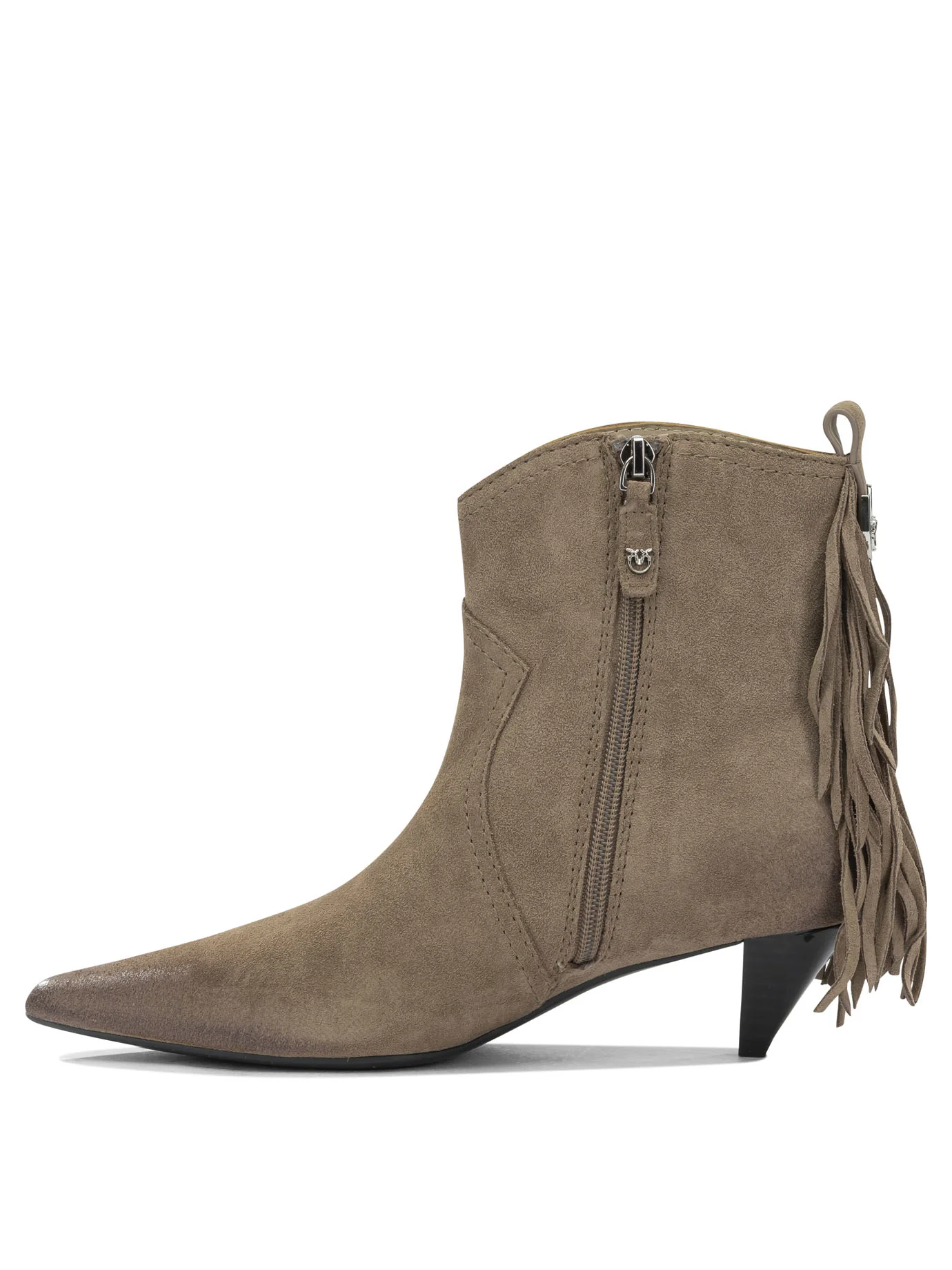 Pinko Suede Ankle Boots with Rubber Sole - Image 3