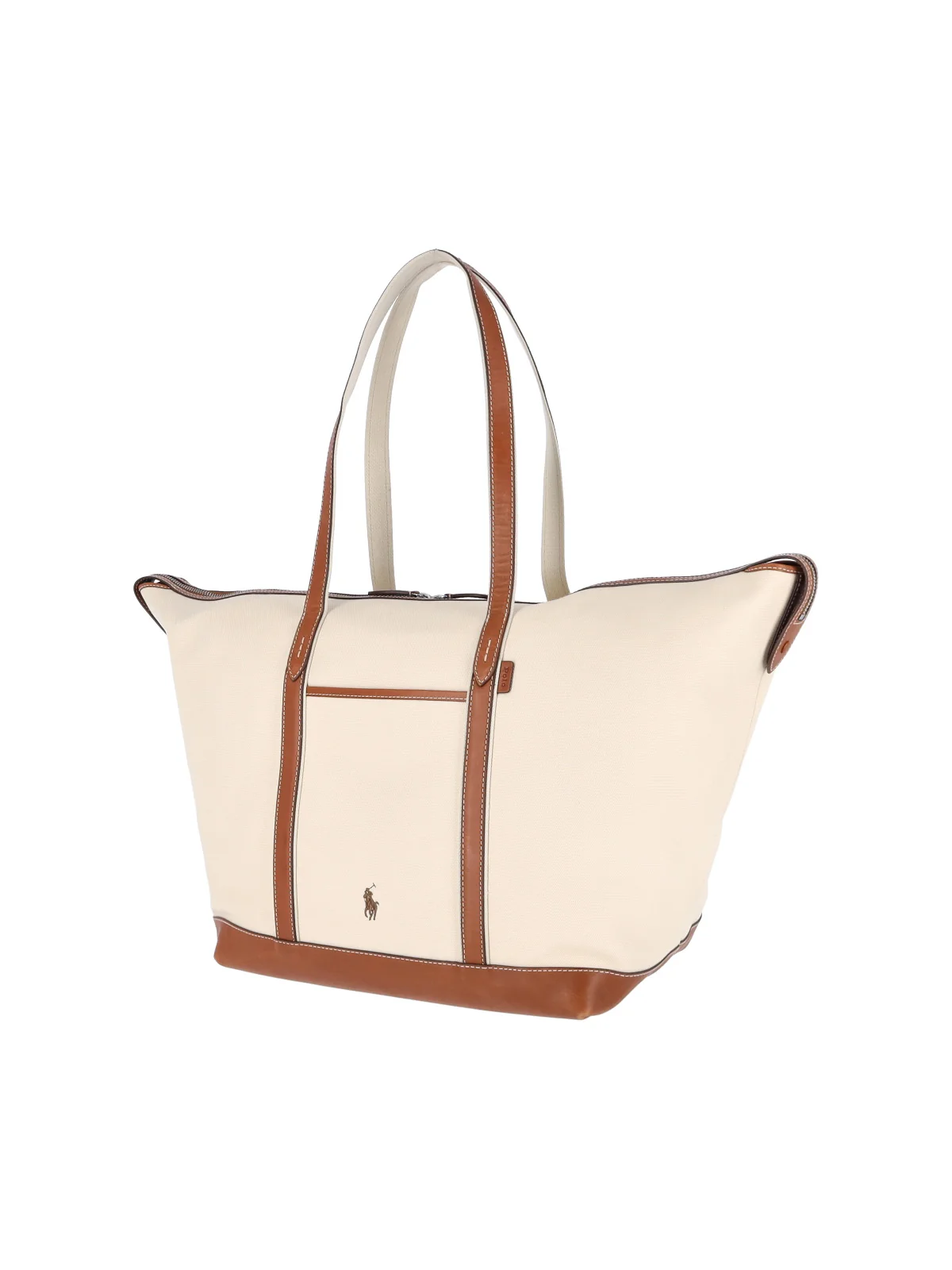 Polo Ralph Lauren Cotton-Nylon and Cow Leather Handbag - Image 2