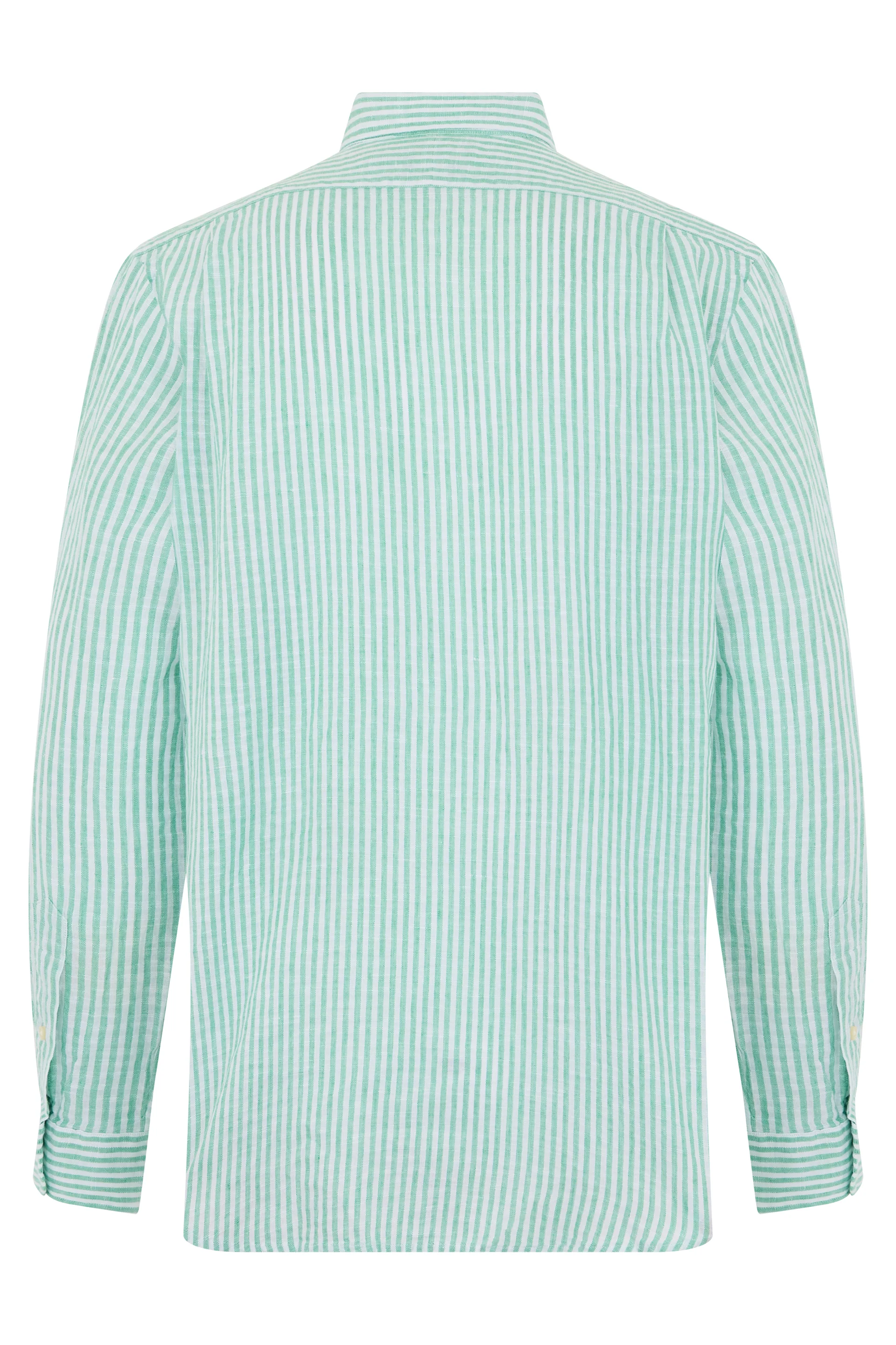 Polo Ralph Lauren Linen Long-Sleeve Button-Front Shirt with Fine Stripe Texture - Image 2