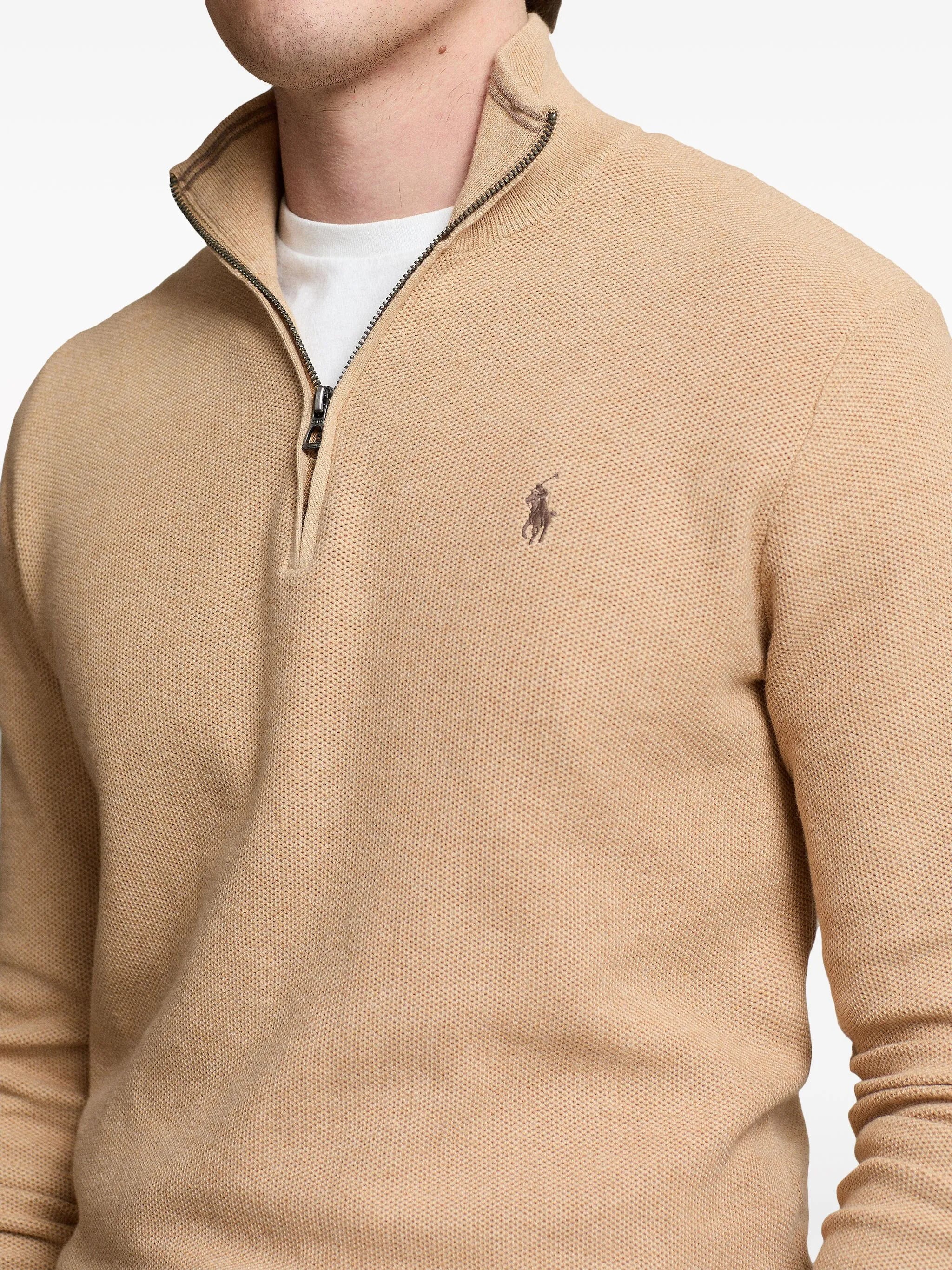 Polo Ralph Lauren Men's Mockneck Quarter-Zip Sweater - Size M - Image 5