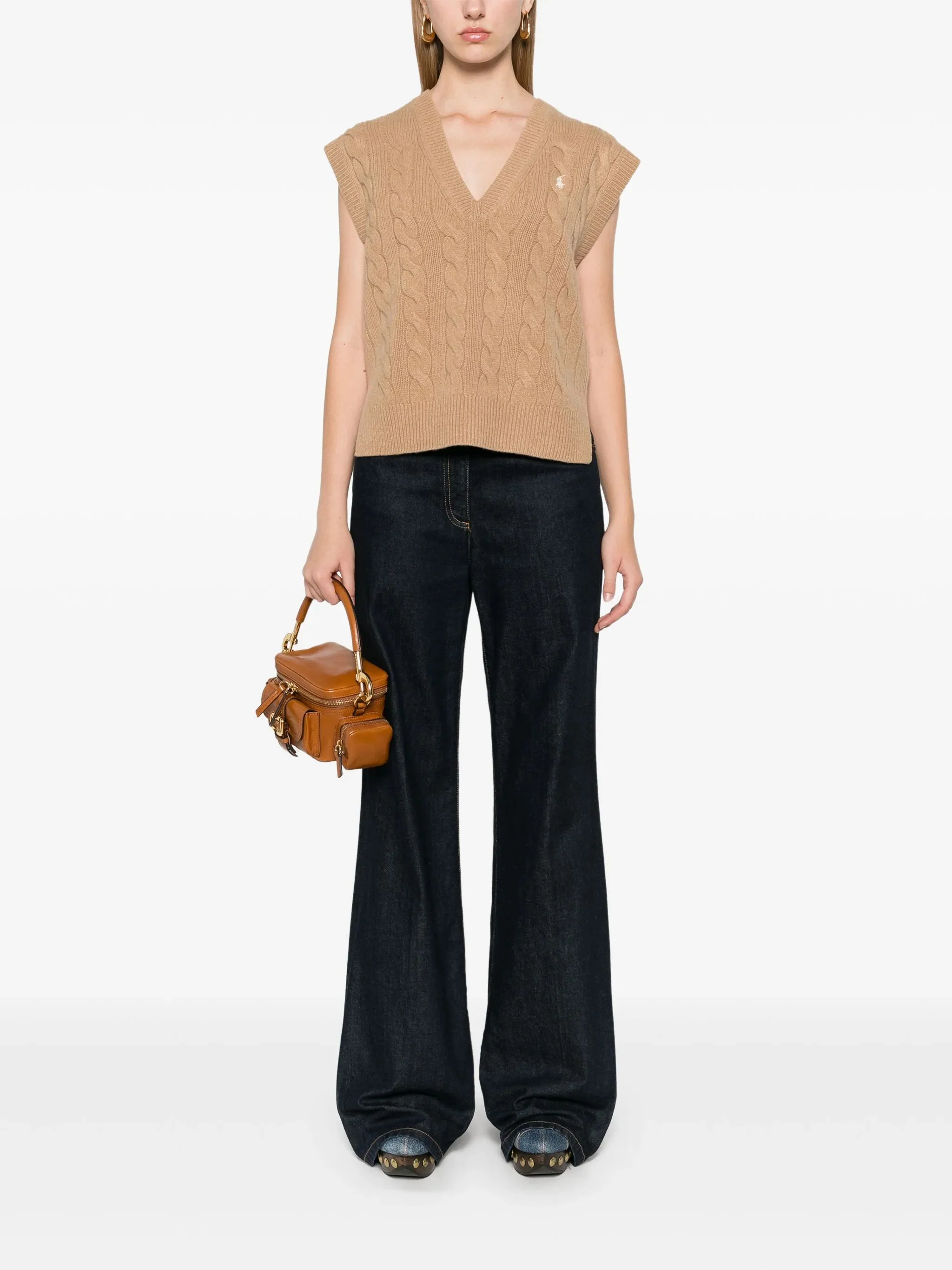Polo Ralph Lauren Rib-Knit V-Neck Sleeveless Sweater Vest - Image 2