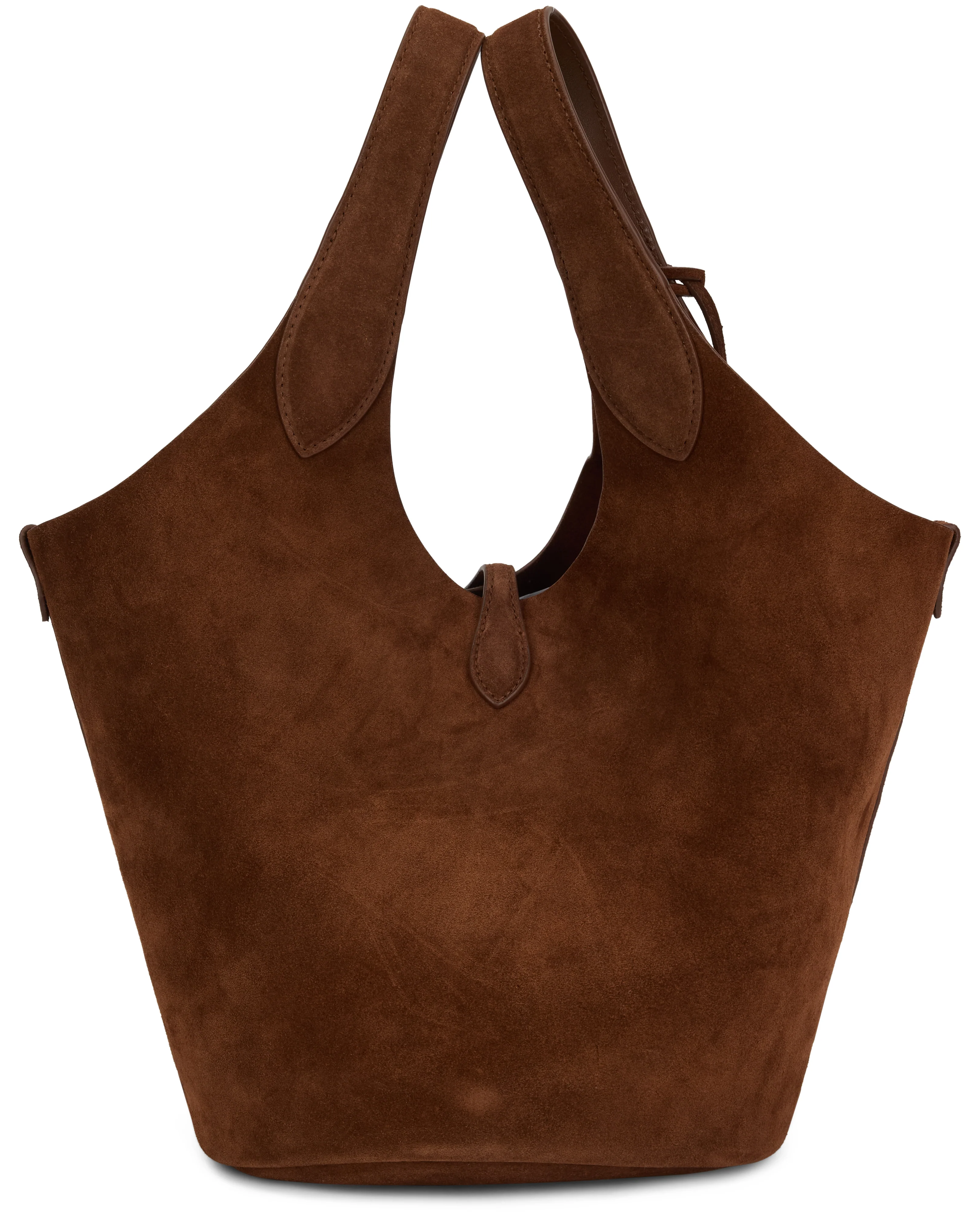 Polo Ralph Lauren Suede Leather Tote Handbag with External Pocket, 28 cm - Image 4