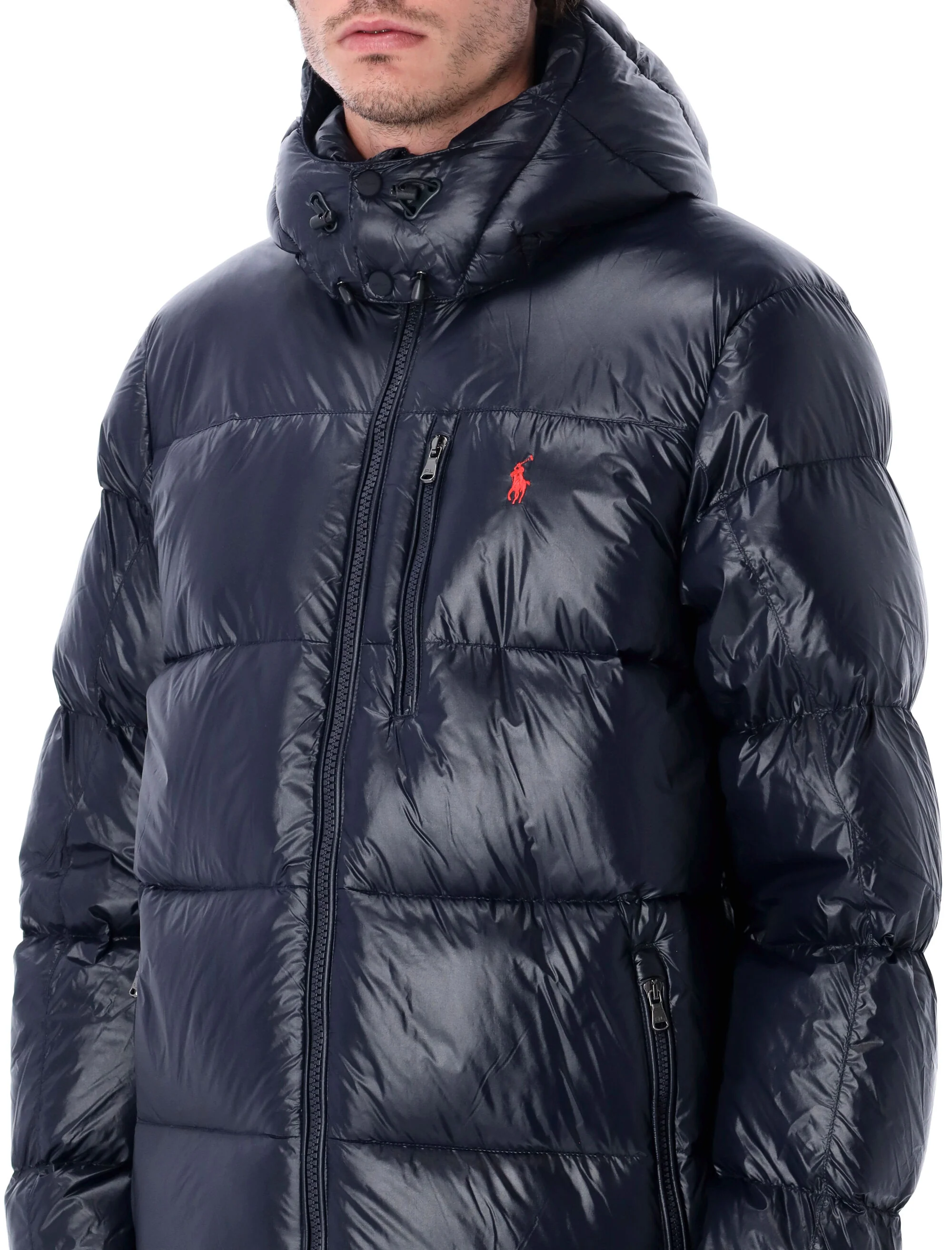 Polo Ralph Lauren Theuren Gorham Glossed Down Jacket with Mockneck & Zip-Off Hood - Image 3