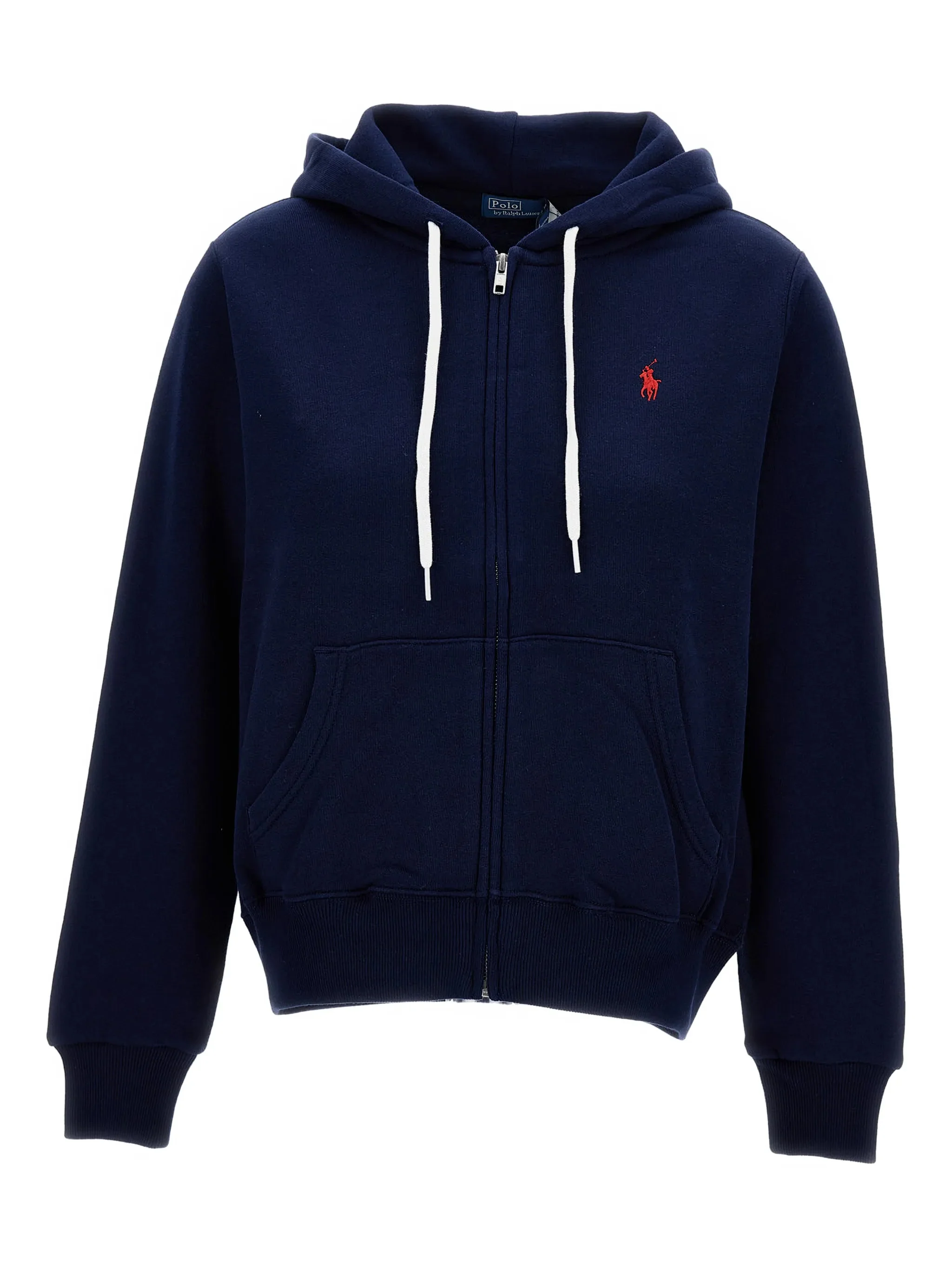 Polo Ralph Lauren Women’s Polo-style Drawstring Hooded Fleece Sweatshirt, Long Raglan Sleeves, Ribbed Cuffs & Hem, Kangaroo Pocket, Size S