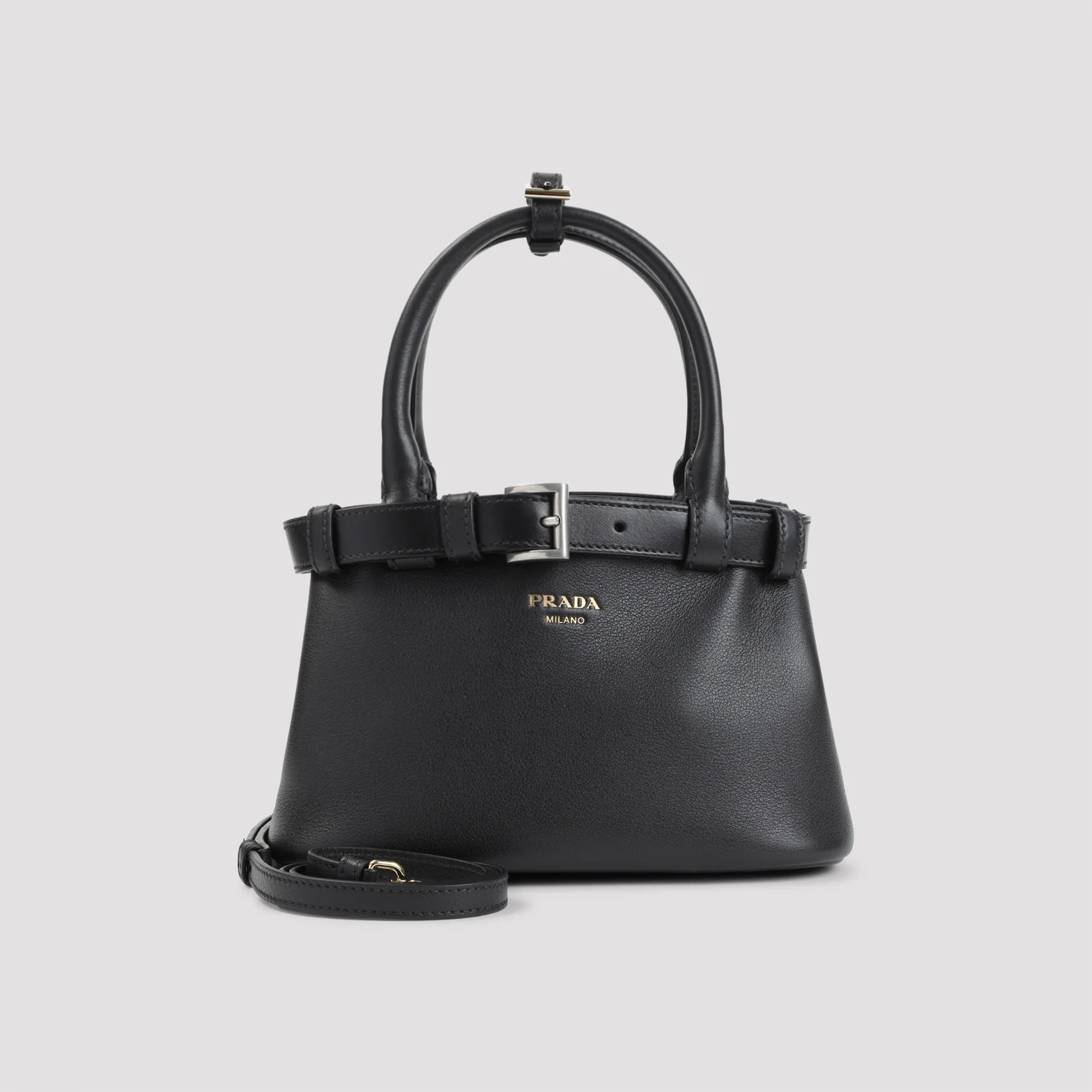 Prada Leather Shoulder Handbag W:23cm H:14.5cm D:12cm - Image 3