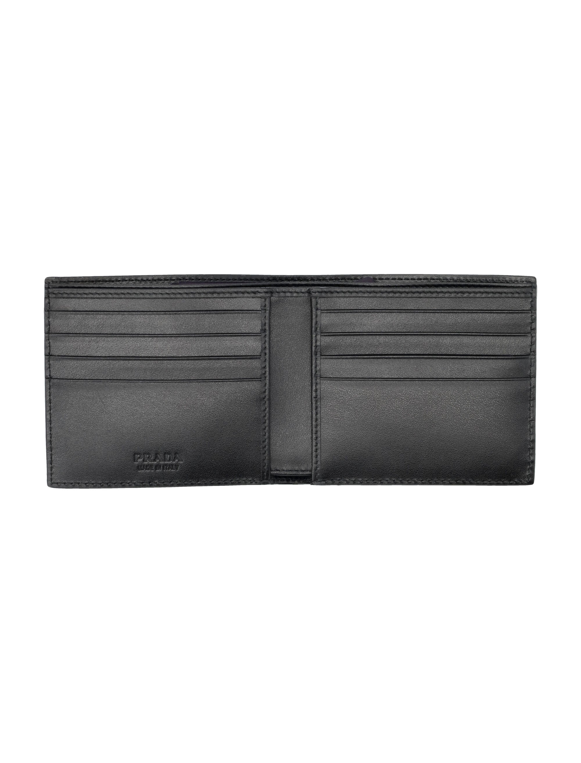 Prada Mini Calf Leather Wallet with Enameled Triangle Logo - Image 3