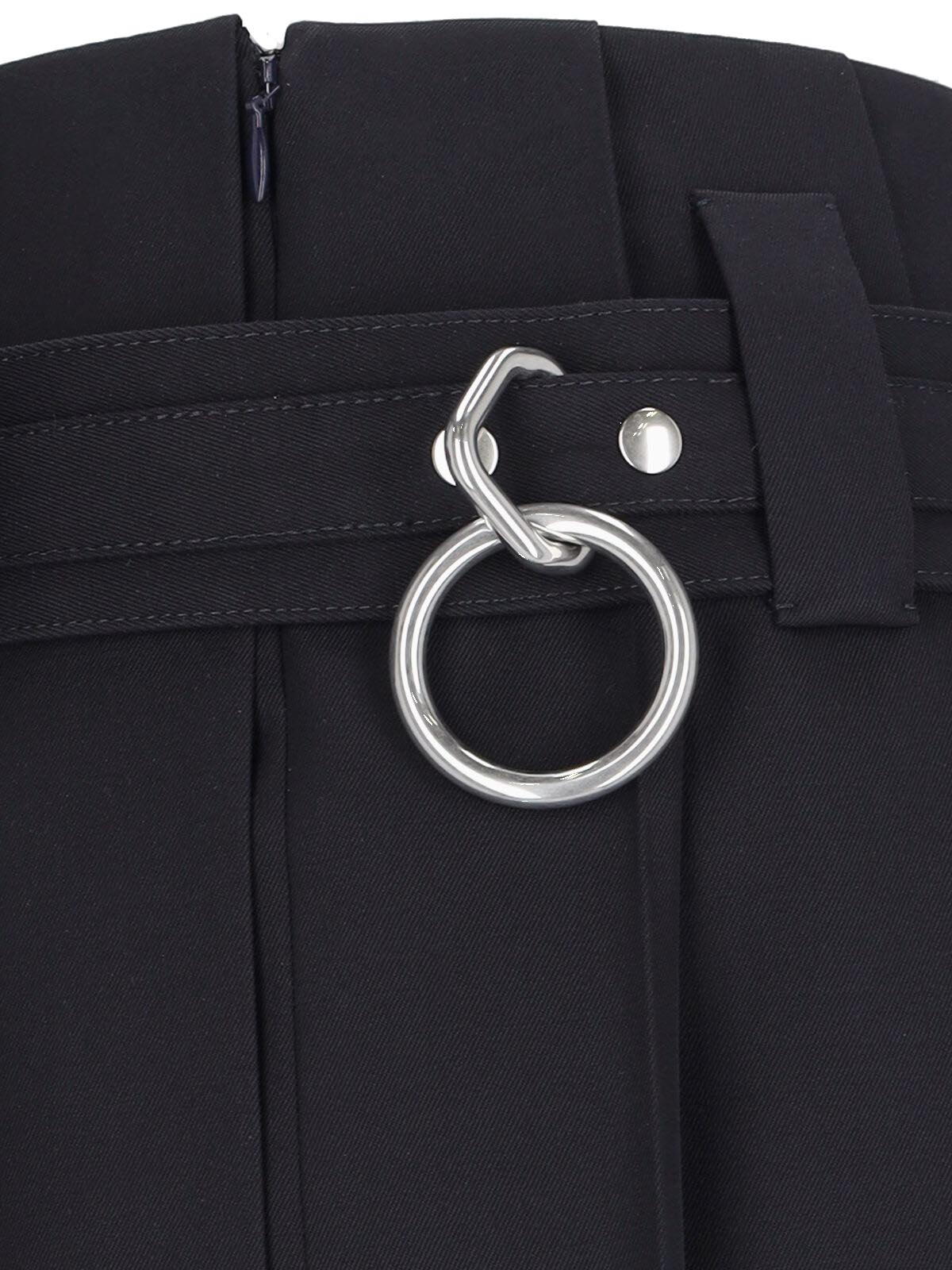Prada Women's Wool Skirt with Brass Details - Image 5